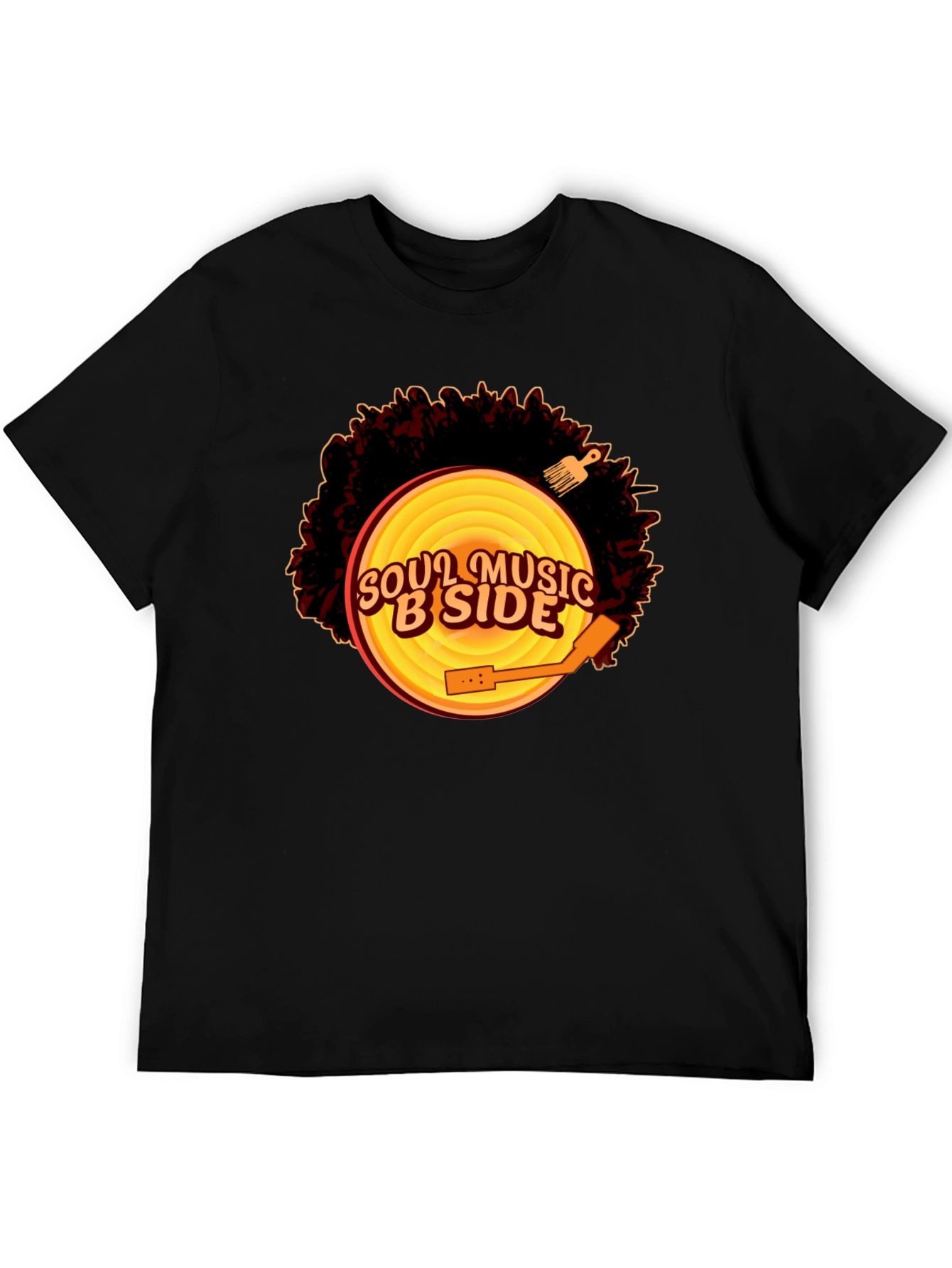 Soul Music B-Side Mens Black Graphic Tee