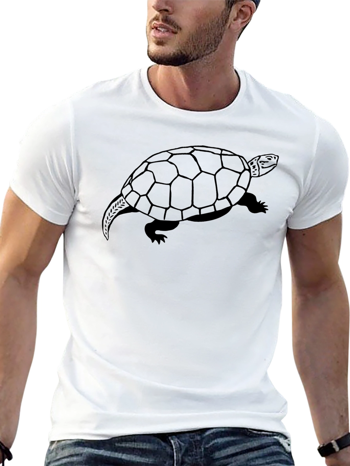 Turtle Graphic Tee - Unique Black T-Shirt