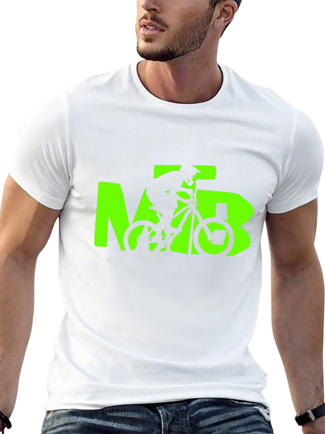 MTB Biker Graphic T-Shirt - Mountain Bike Rider Tee