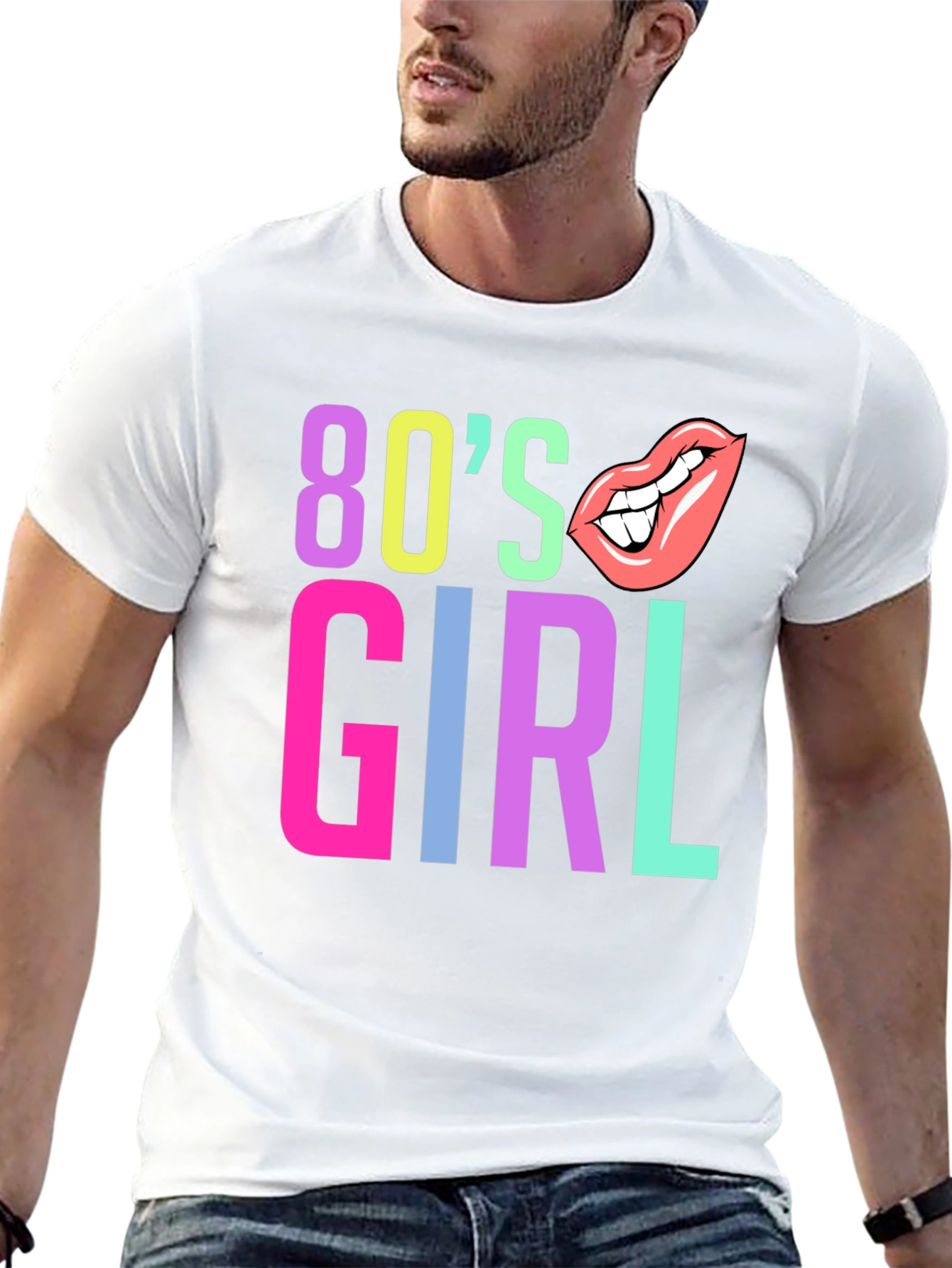 80s Girl Graphic Tee - Retro Style