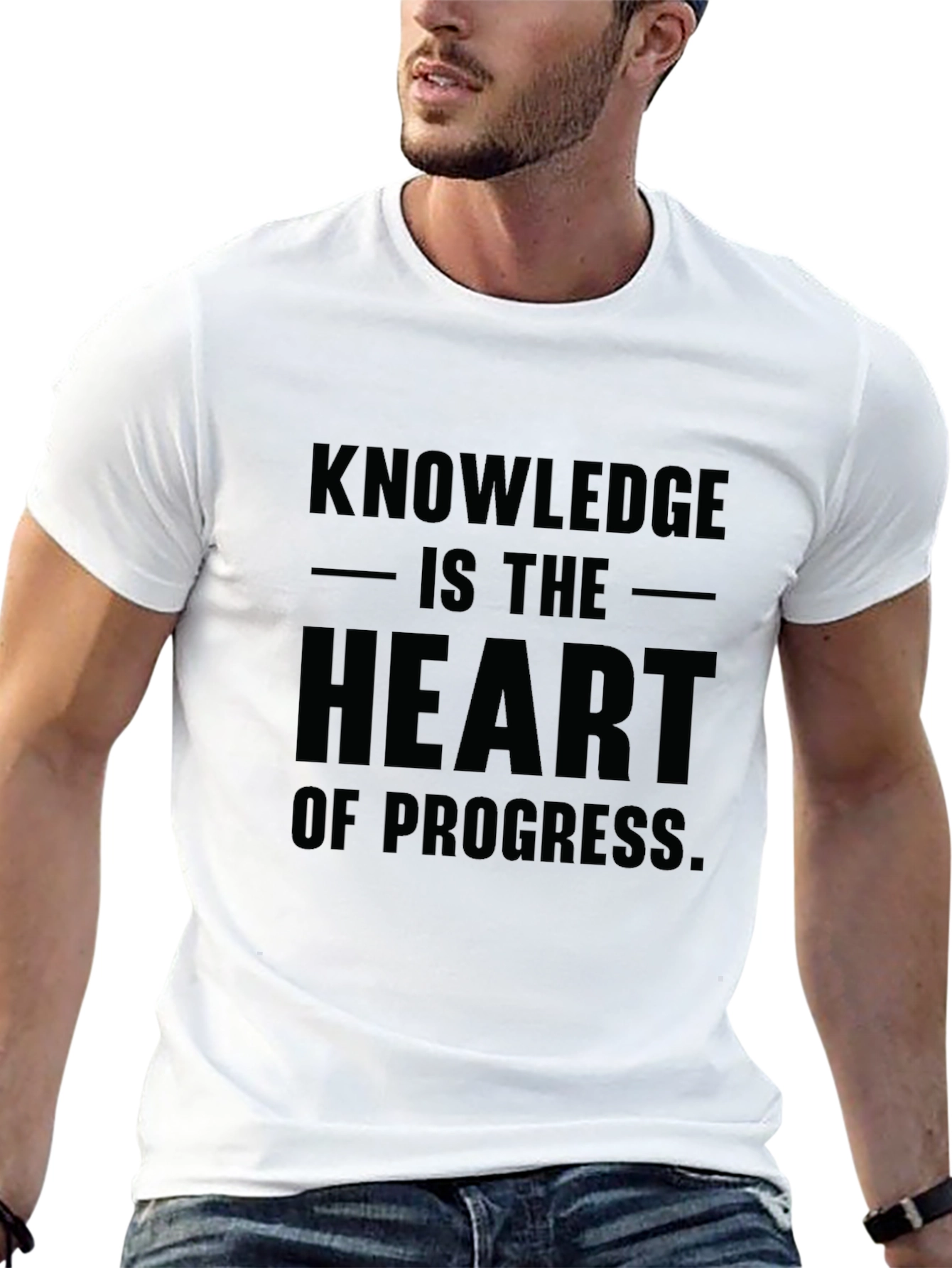 Knowledge is Heart of Progress Graphic Tee