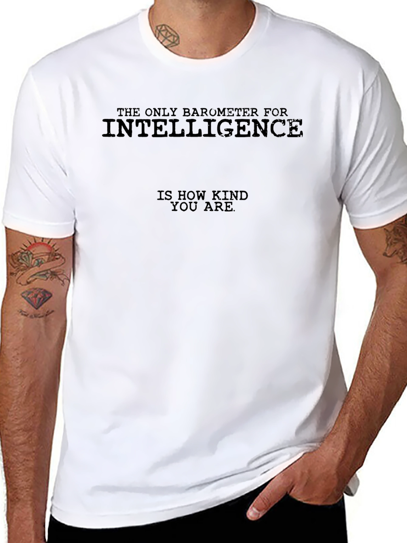 Intelligence Kindness Quote Tee