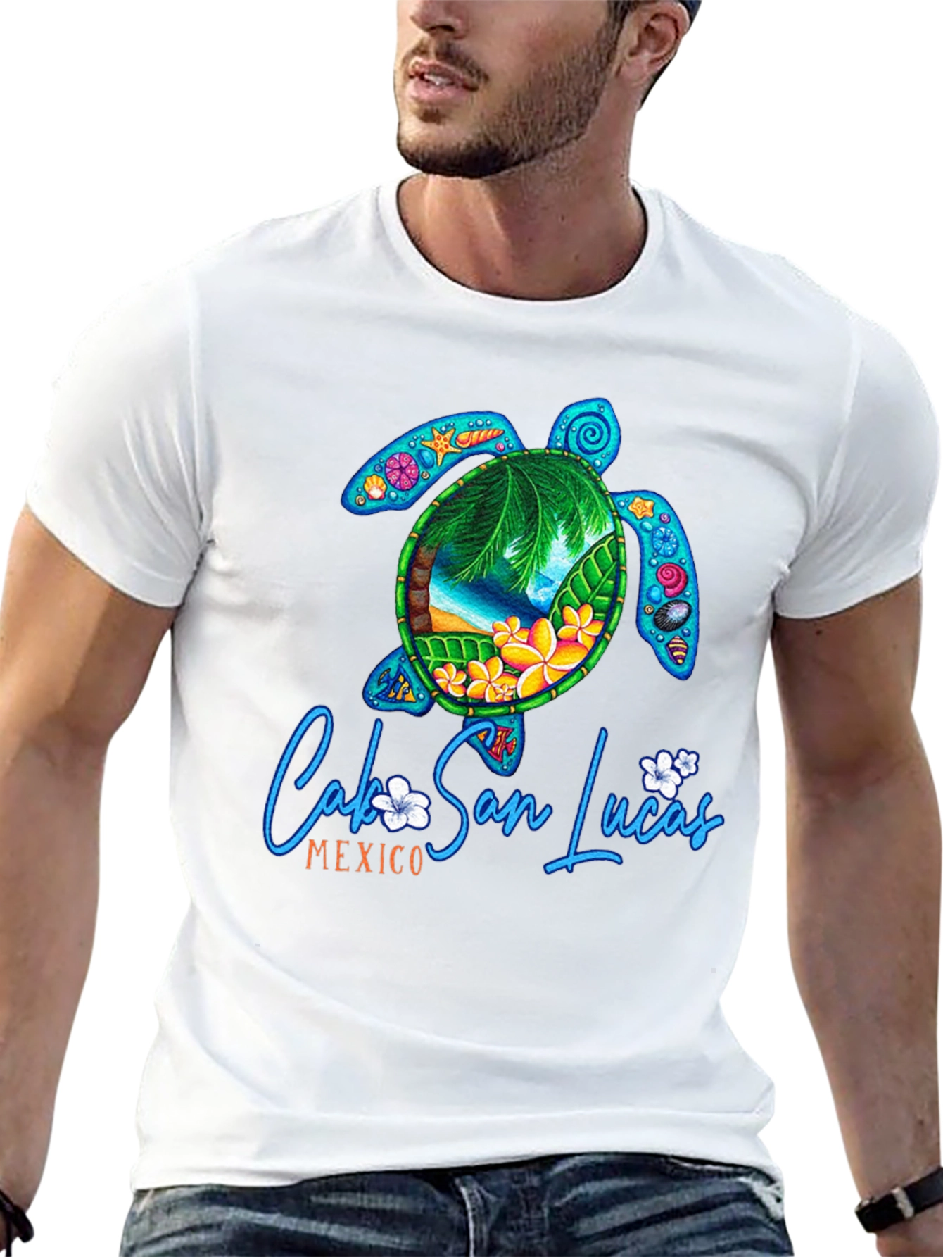 Cabo San Lucas Mexico Turtle Graphic T-Shirt