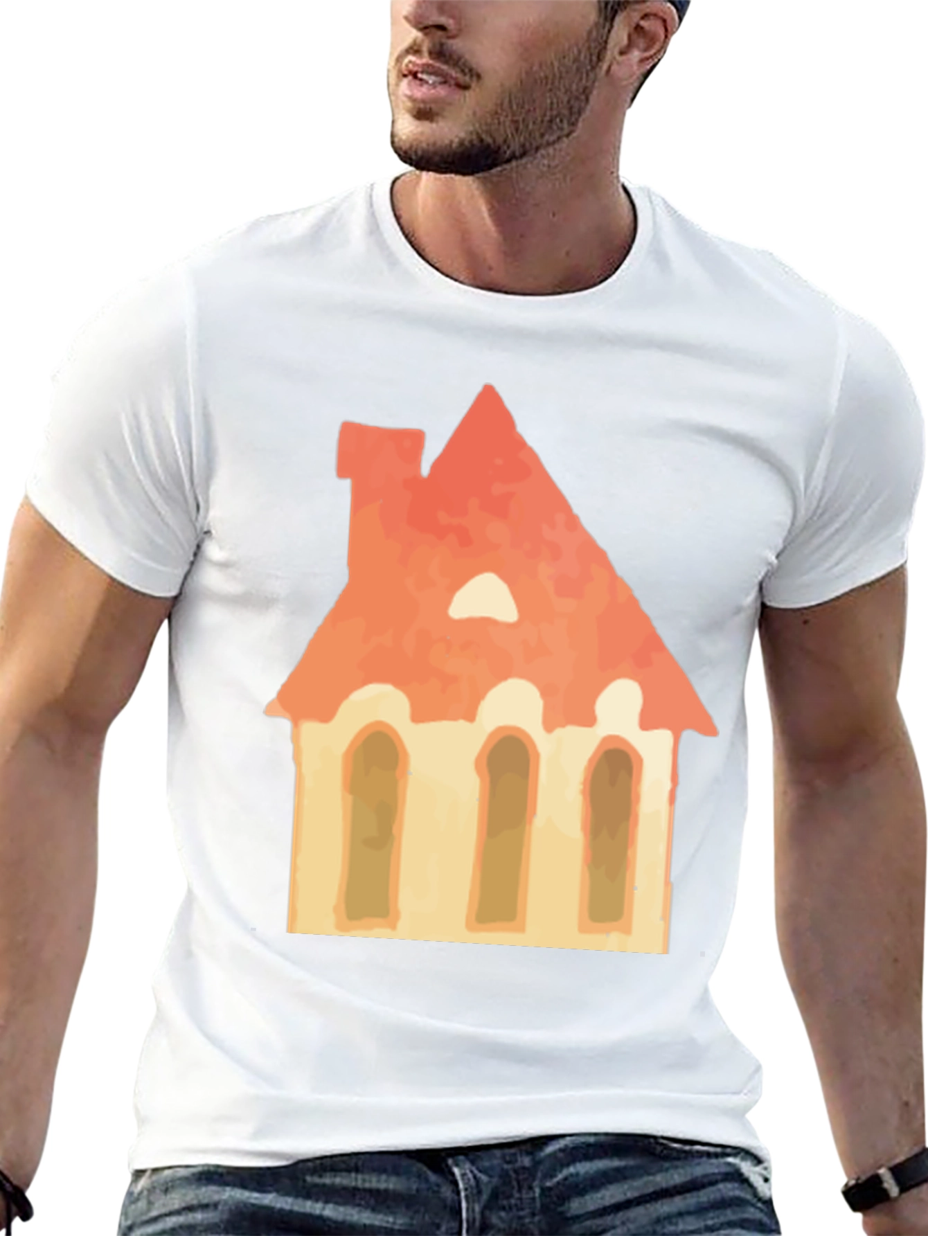 House Graphic Tee - Black Unisex T-Shirt