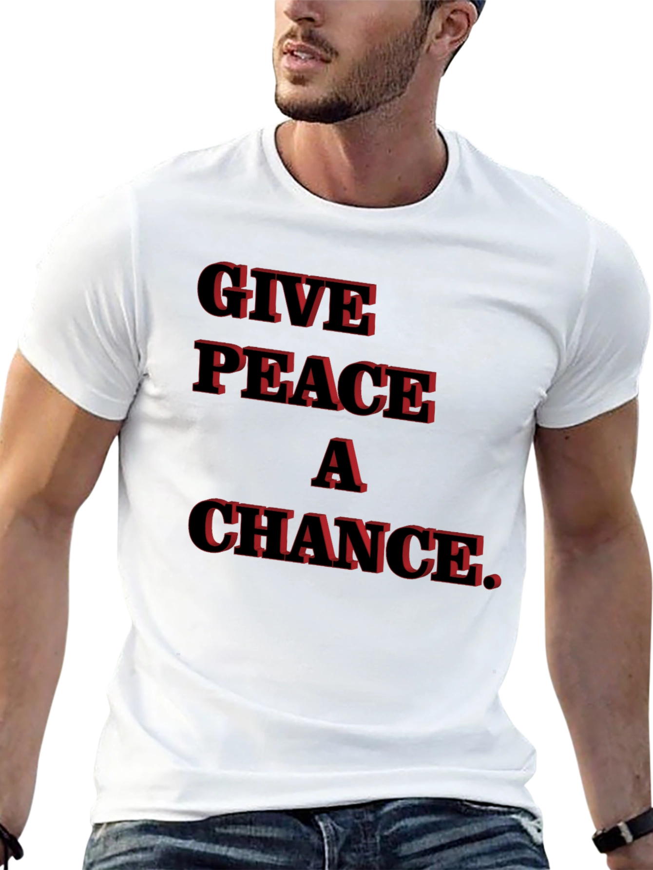 Give Peace A Chance Black T-Shirt