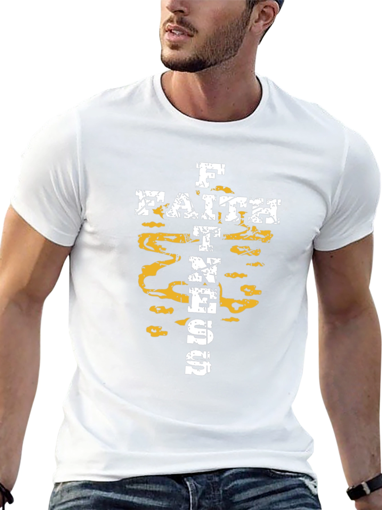 Faith Fitness T-Shirt - Black Christian Inspired Gym Wear