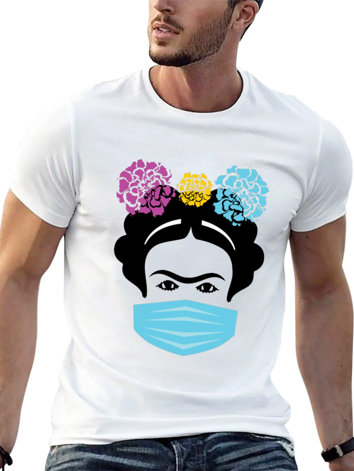 Frida Kahlo Masked T-Shirt - Artistic Graphic Tee