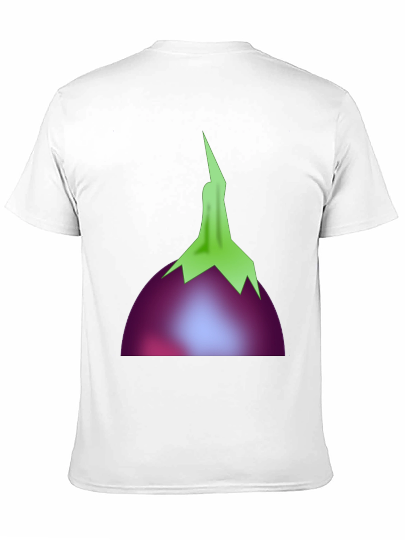 Eggplant Graphic T-Shirt - Casual Black Tee