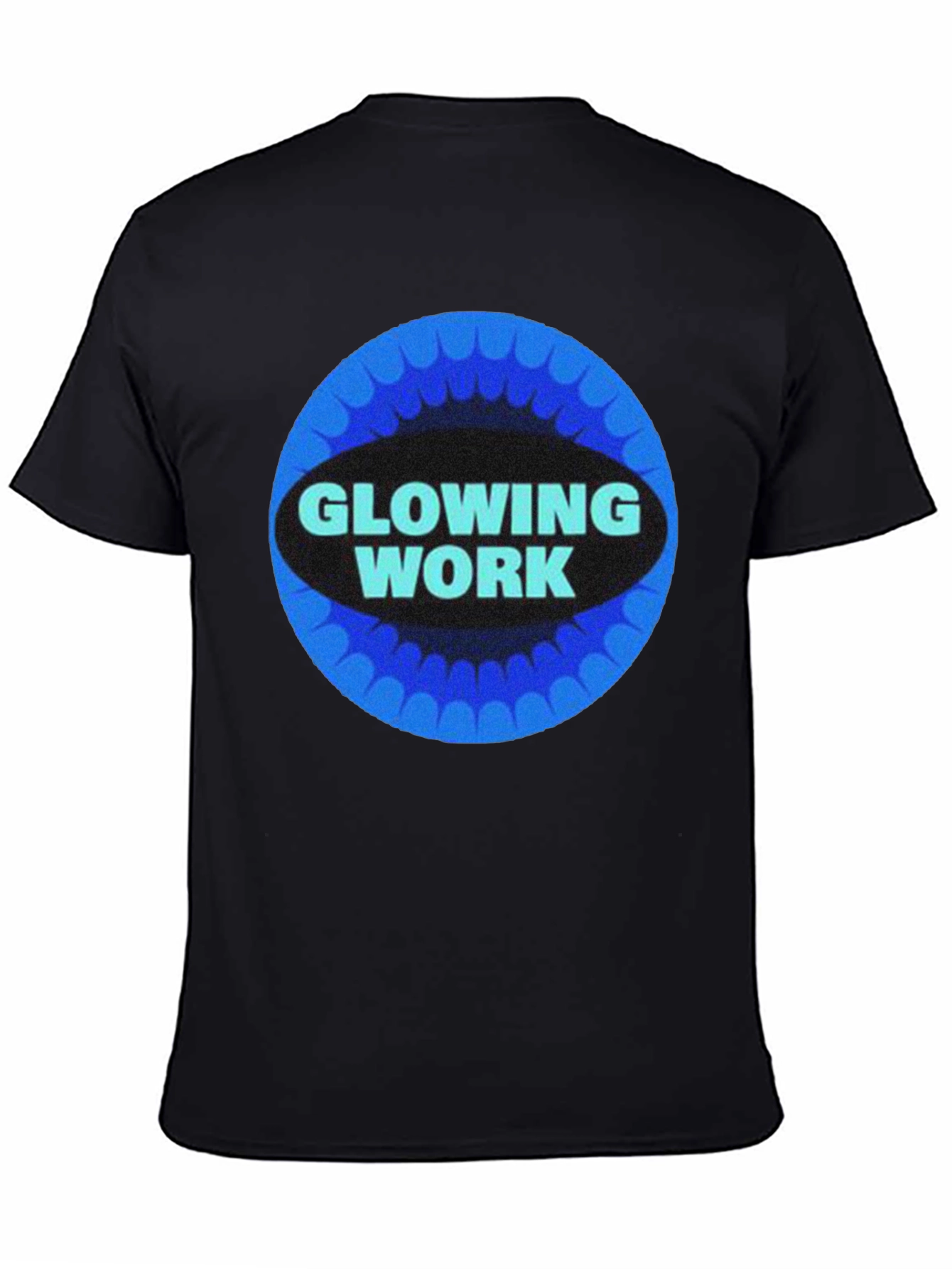 Glowing Work Graphic Tee - Retro Style