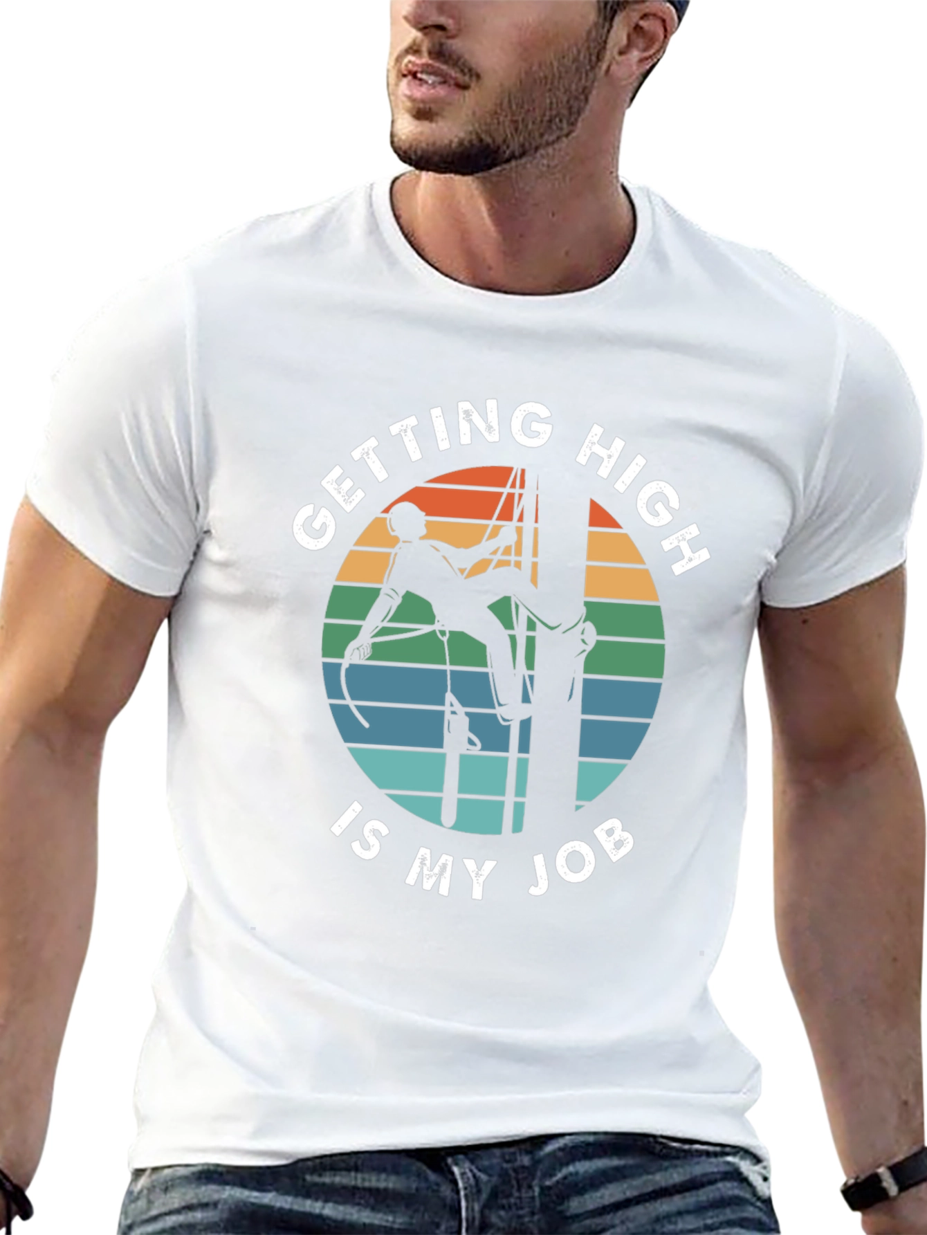 Getting High Is My Job Tree Climber T-Shirt