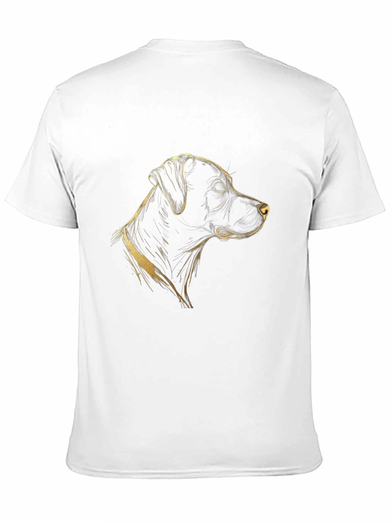 Dog Graphic Tee - Mens Black Cotton T-Shirt