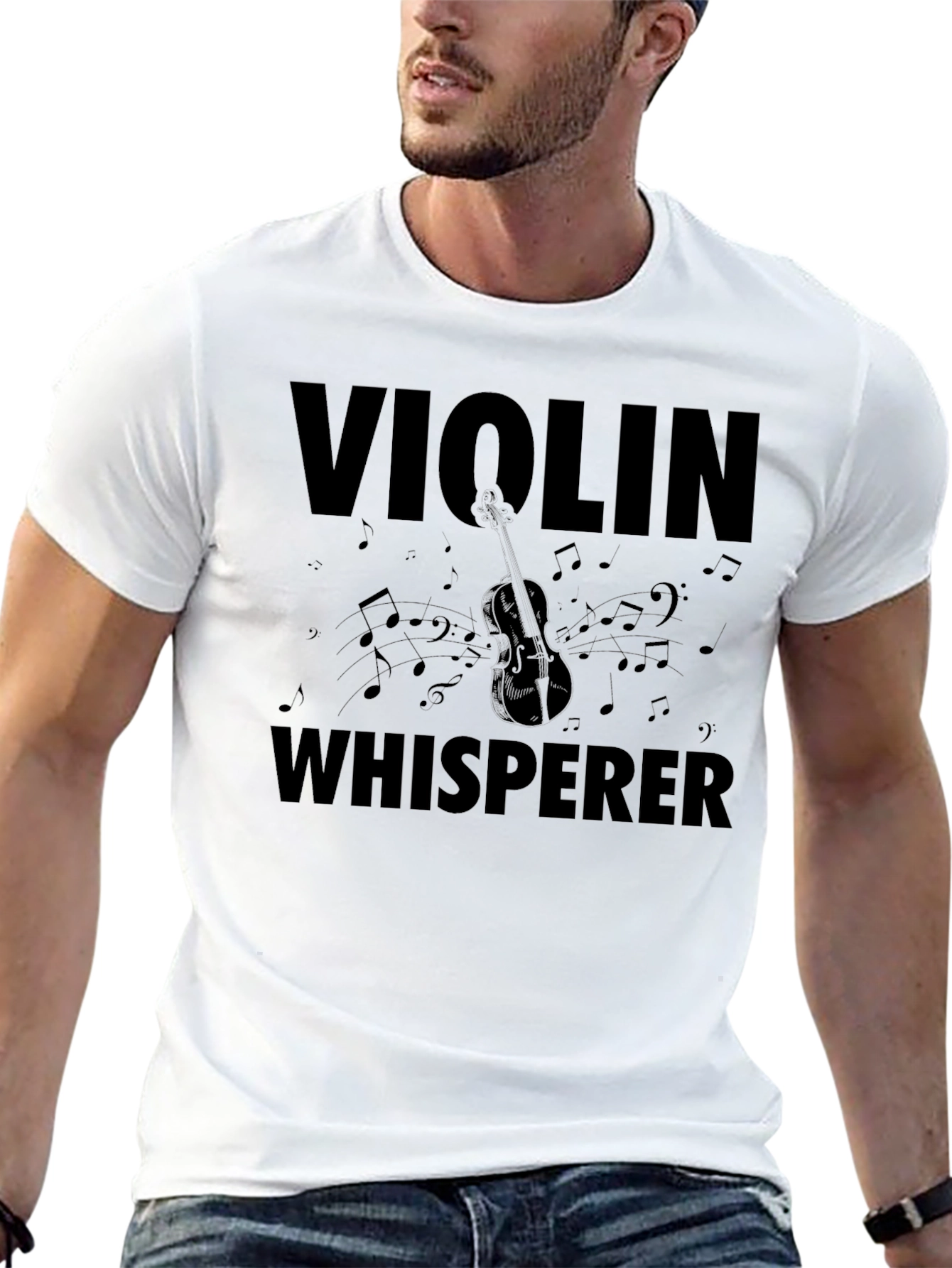 Violin Whisperer Black Graphic Tee