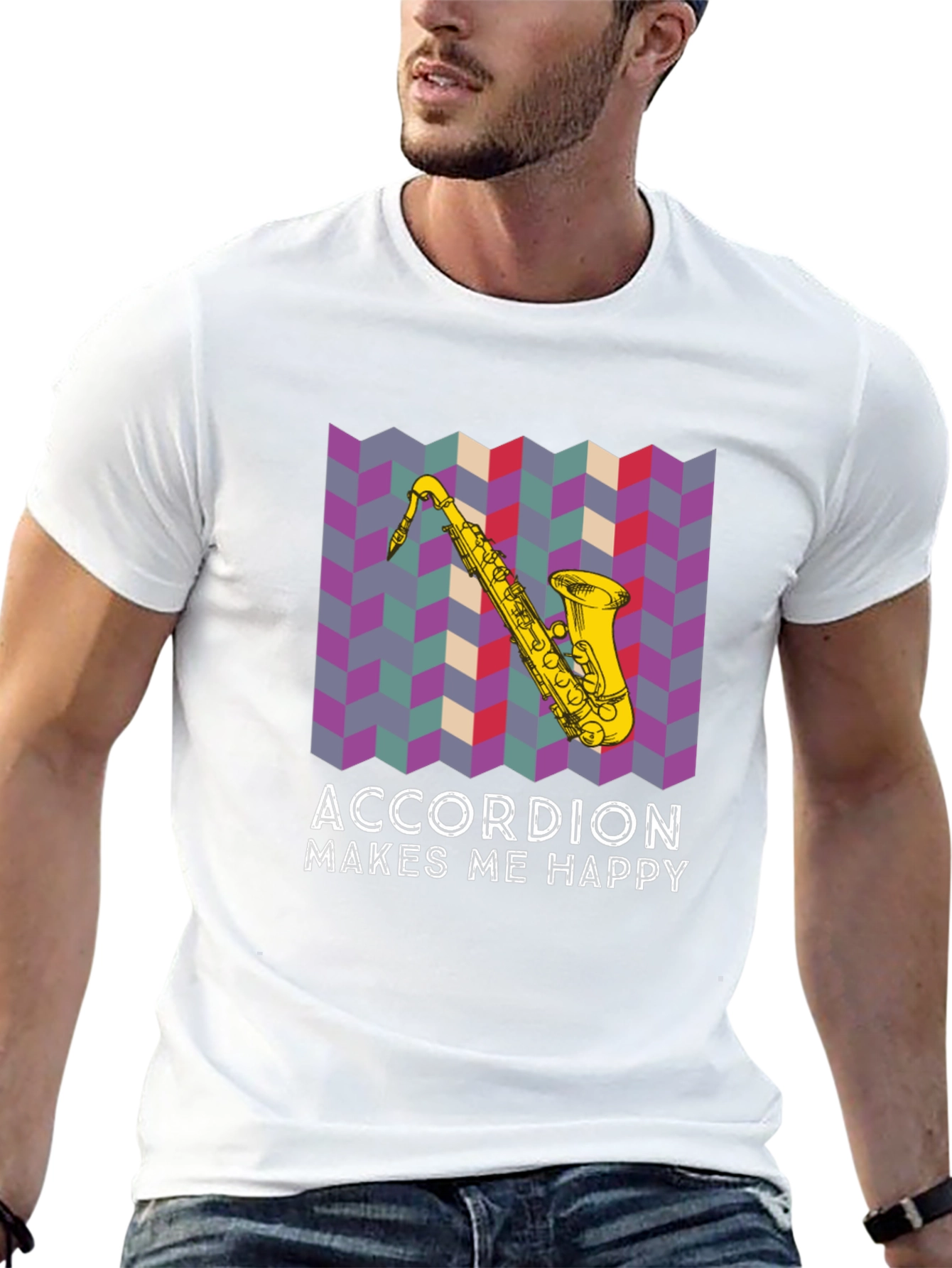 Accordion Makes Me Happy T-Shirt