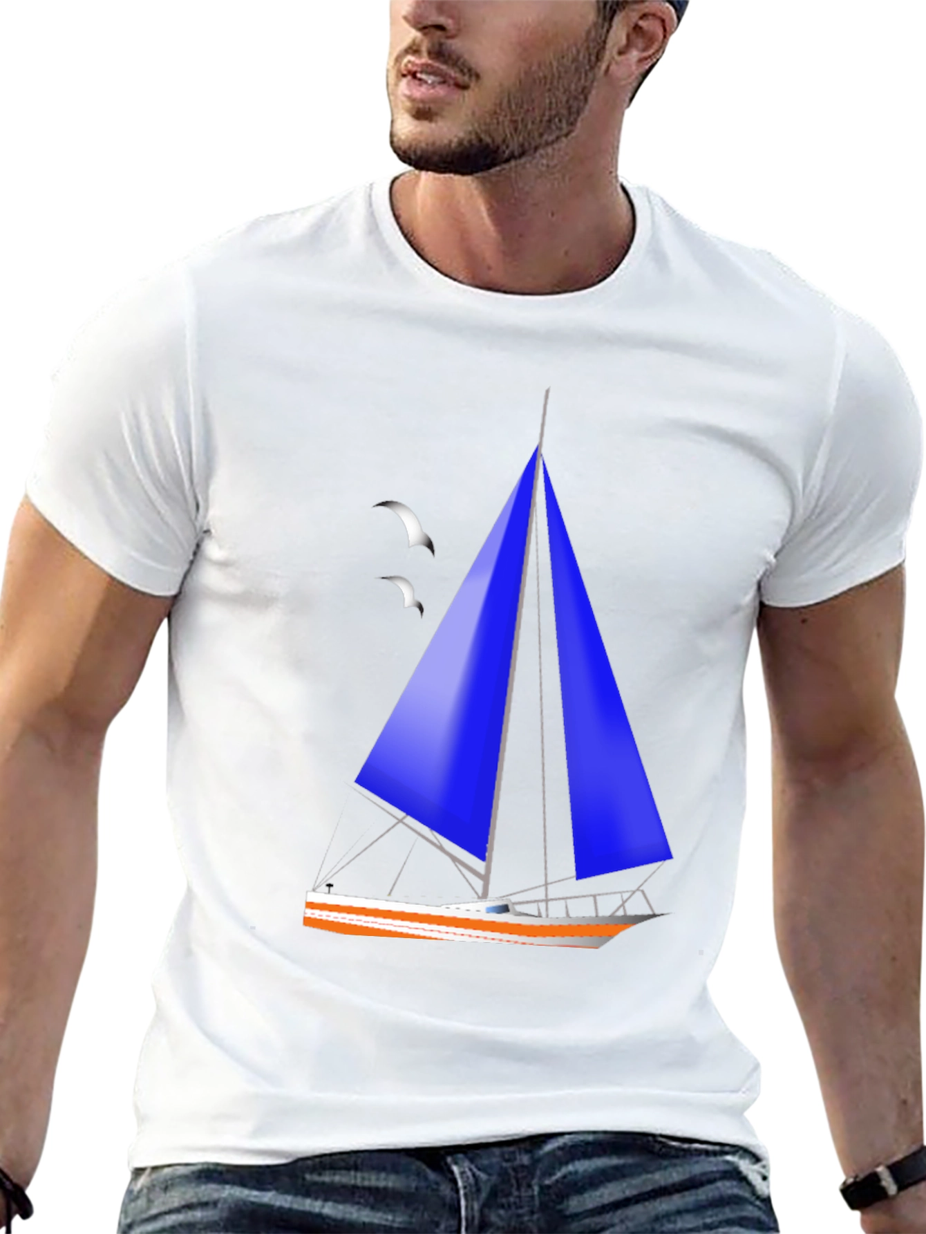Sailboat Graphic Black T-Shirt