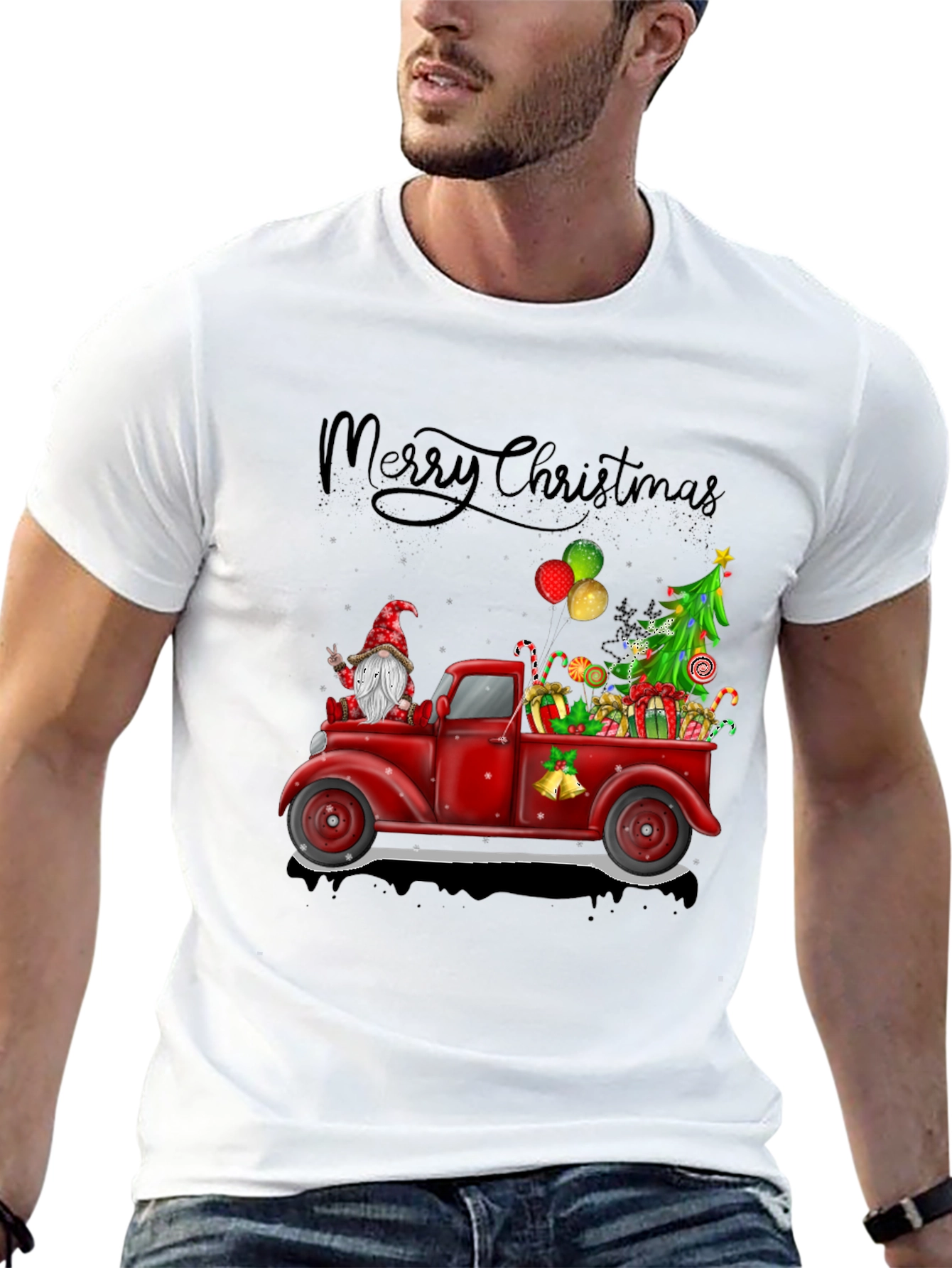 Festive Christmas Truck Graphic Tee