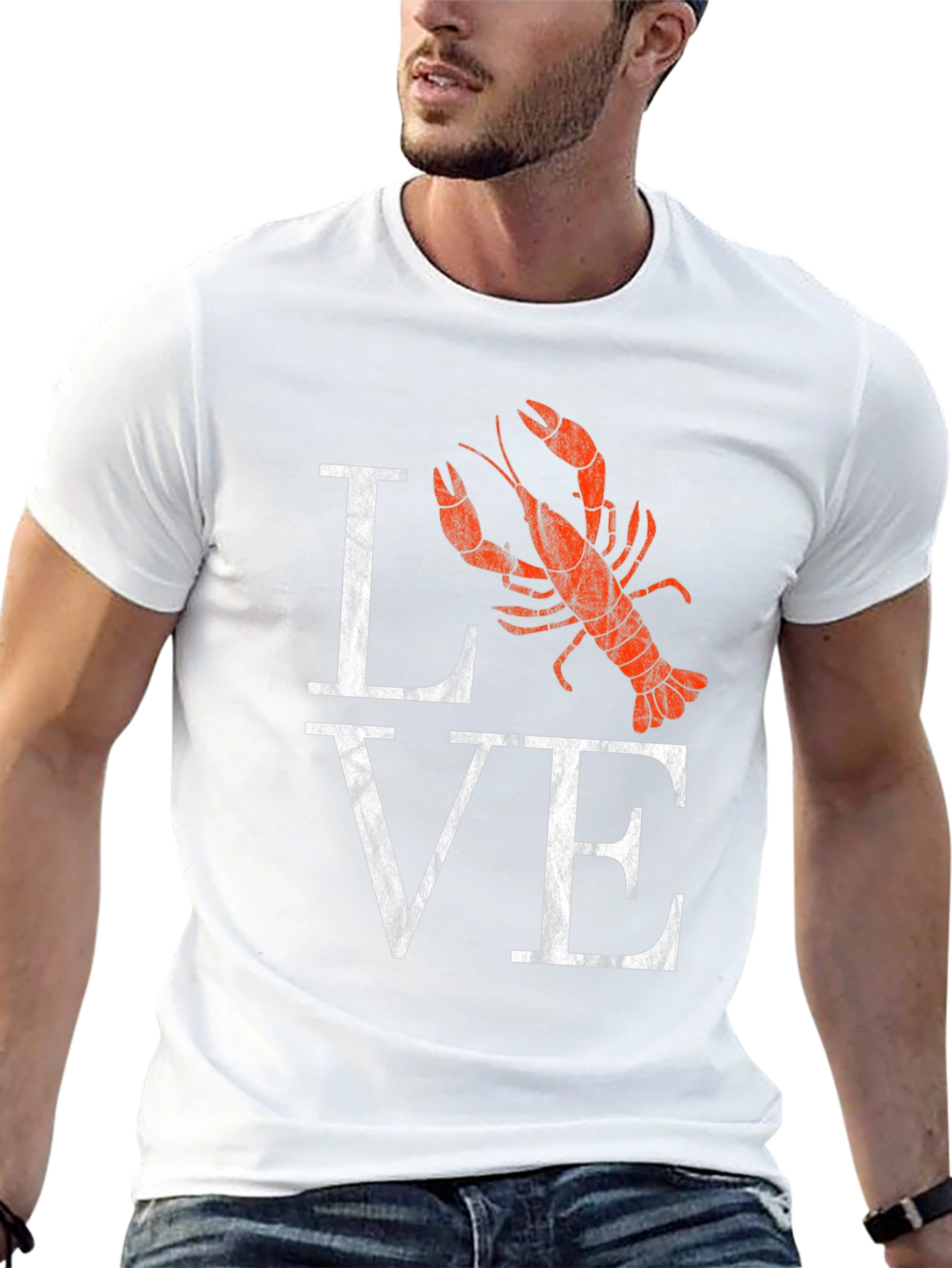 Love Lobster Graphic T-Shirt - Casual Cotton Tee
