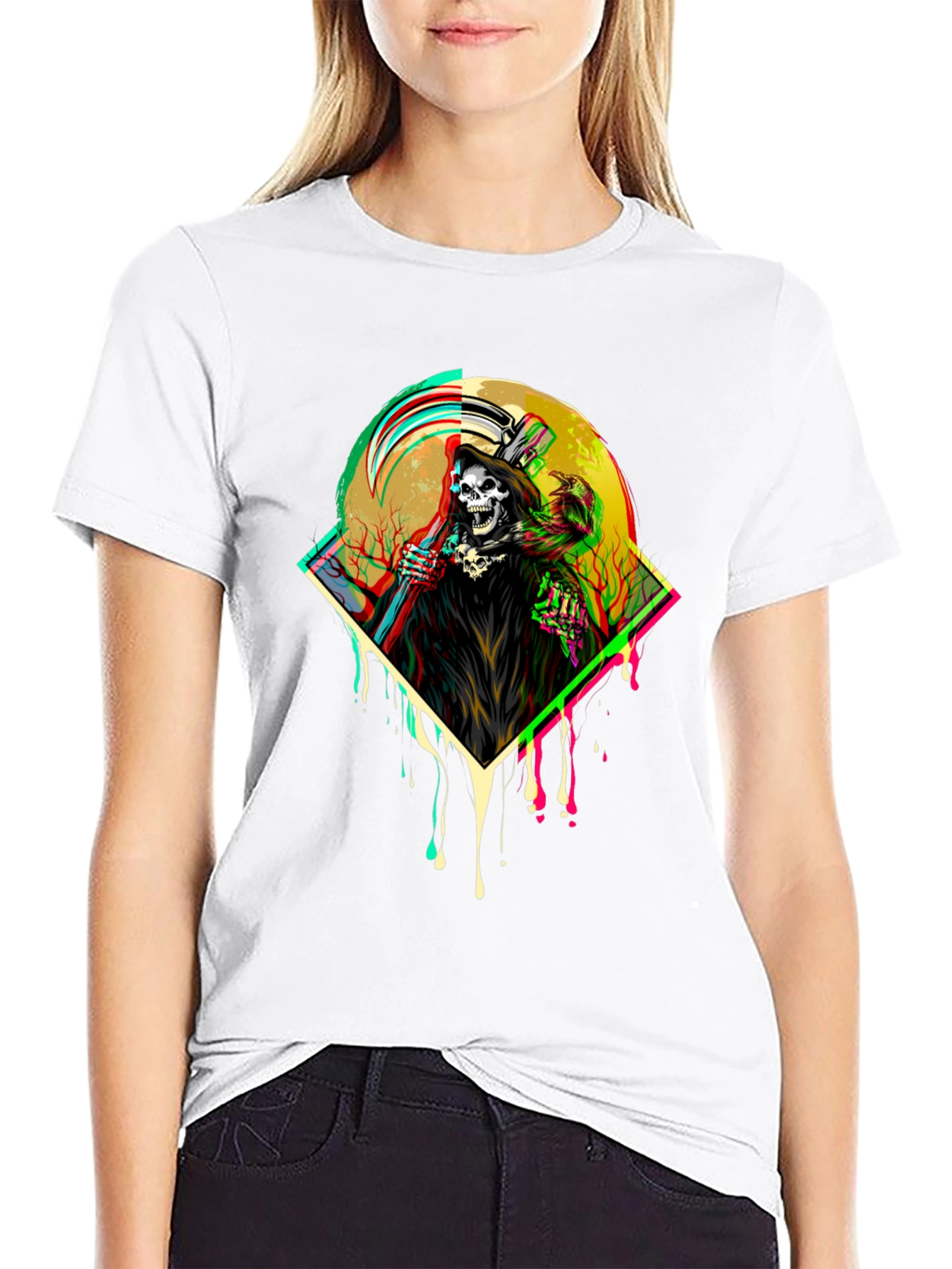 Grim Reaper Graphic Tee - Dark Humor T-Shirt