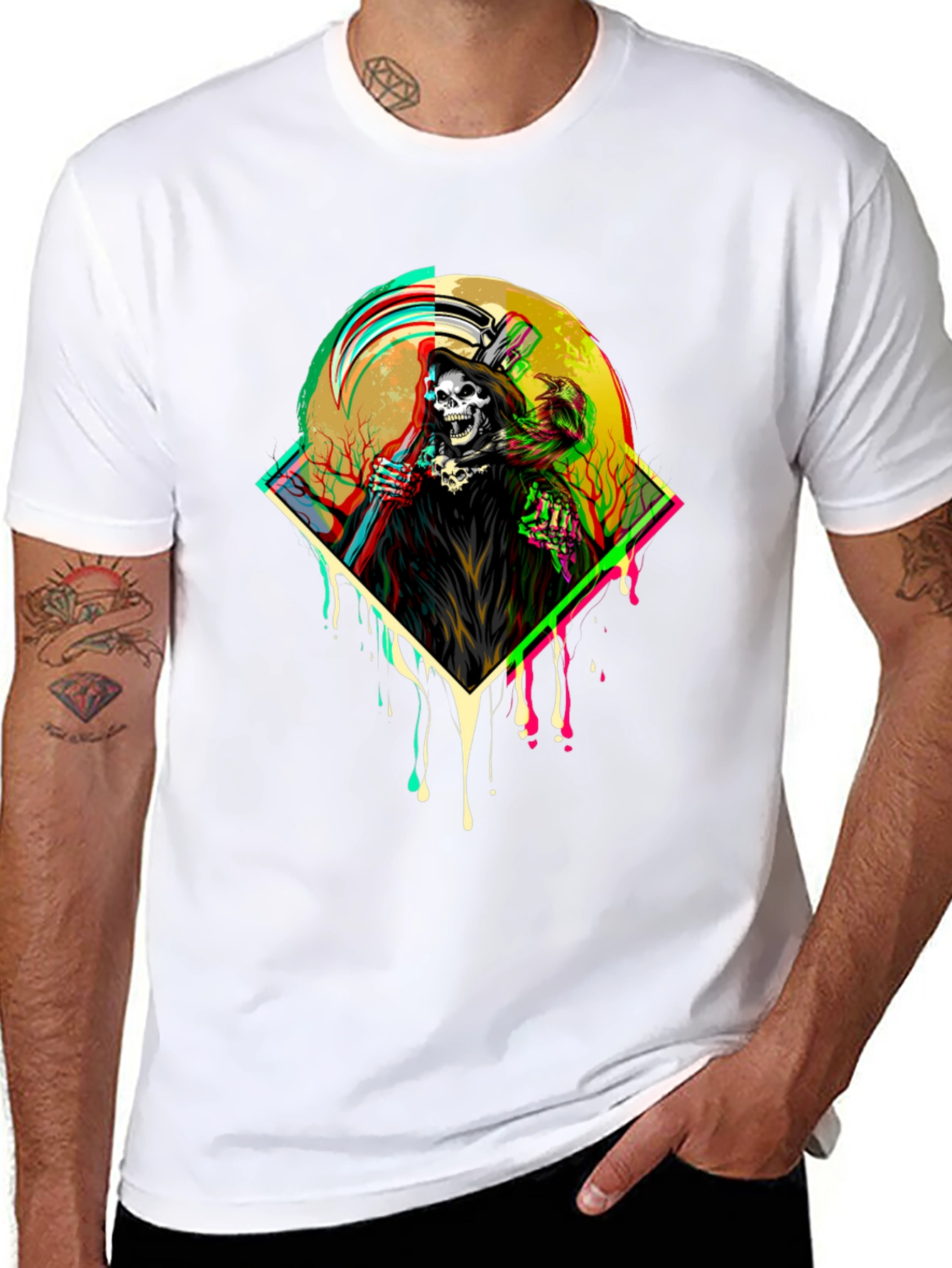 Grim Reaper Graphic Tee - Dark Humor T-Shirt