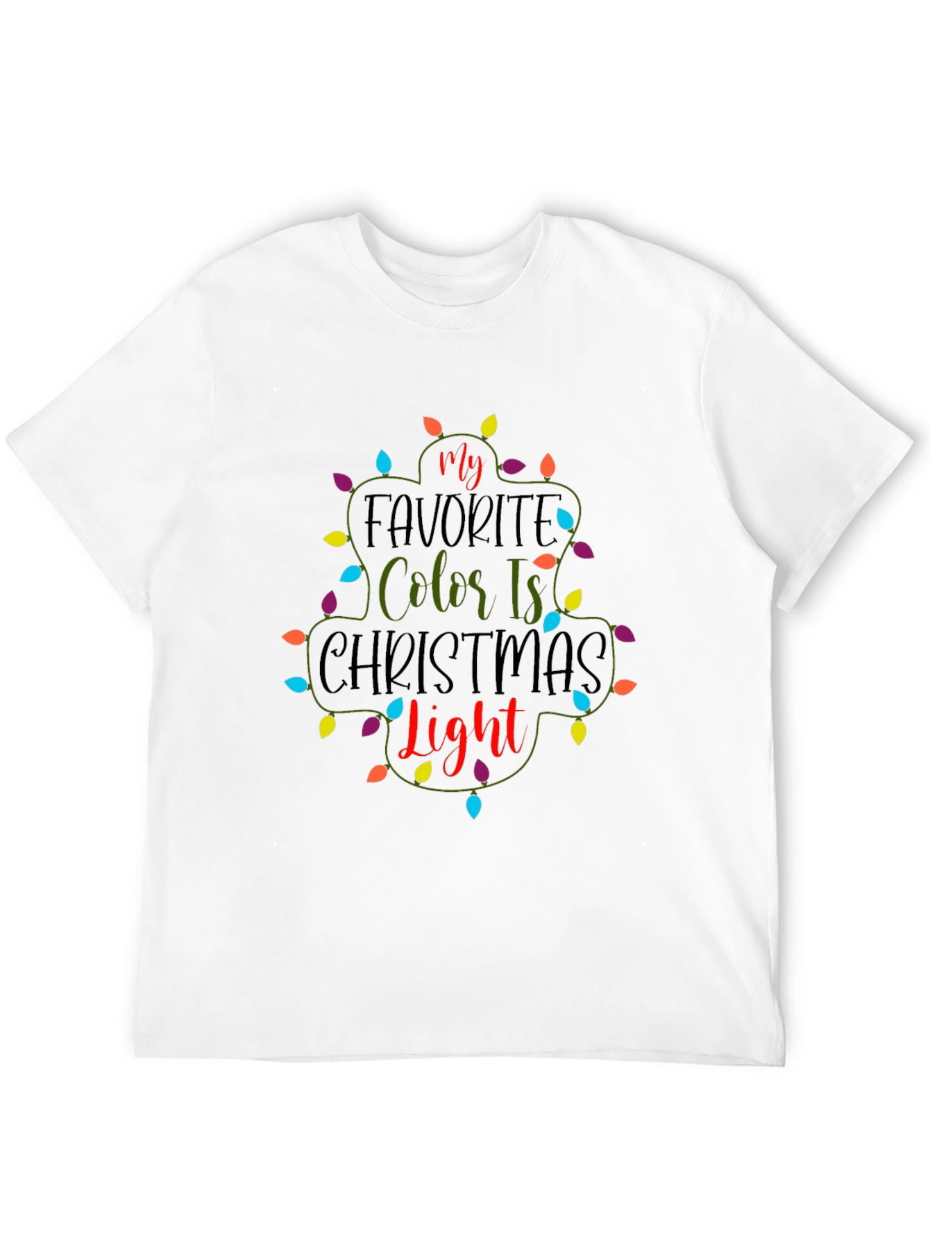 Christmas Light T-Shirt Festive Holiday Tee