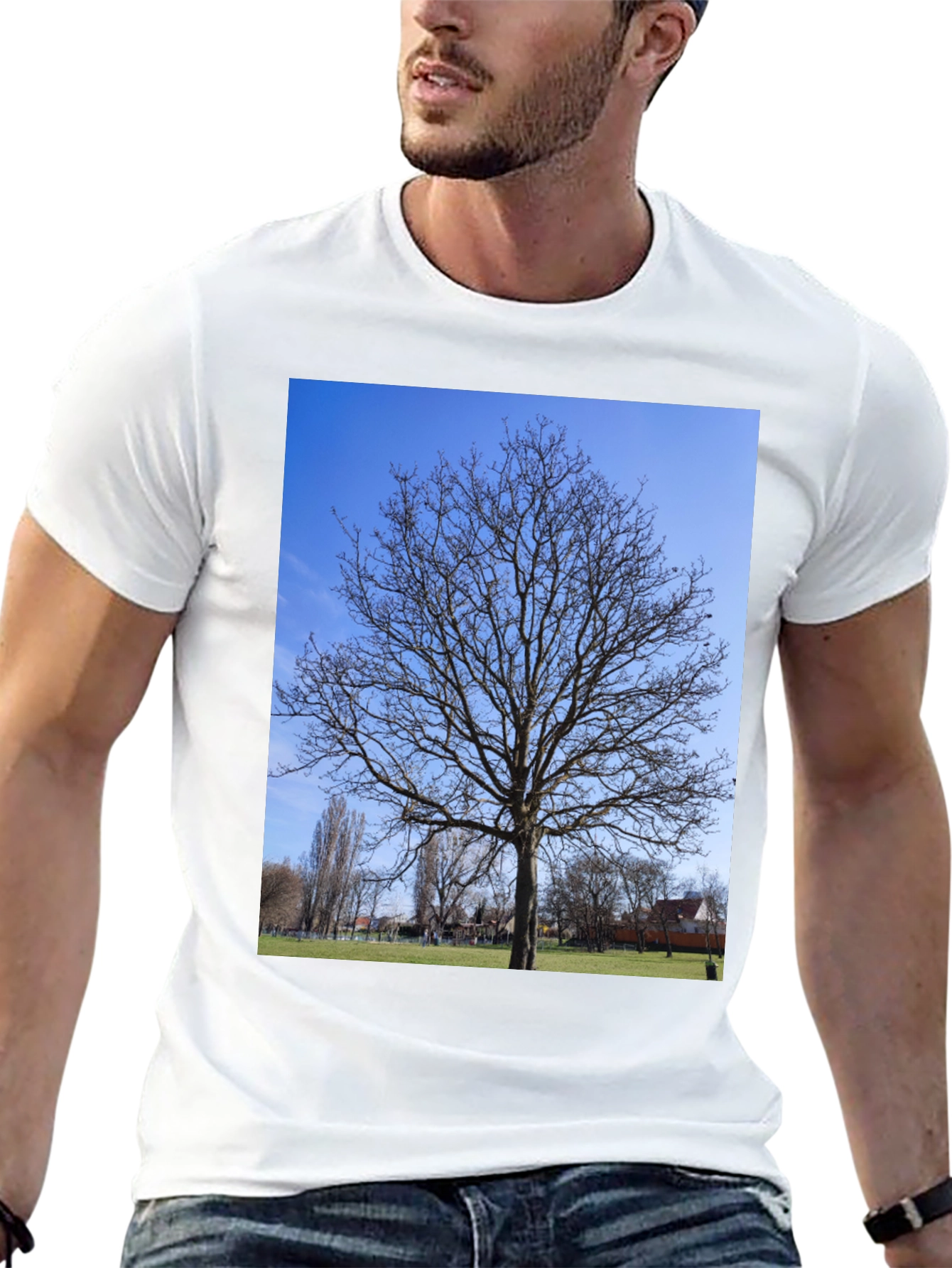 Nature Tree Graphic Black T-Shirt
