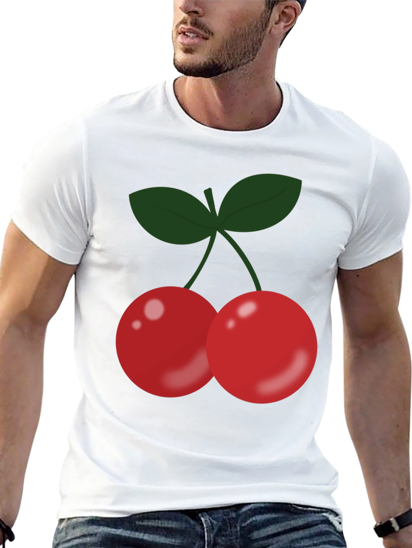 Cherry Graphic Black T-Shirt