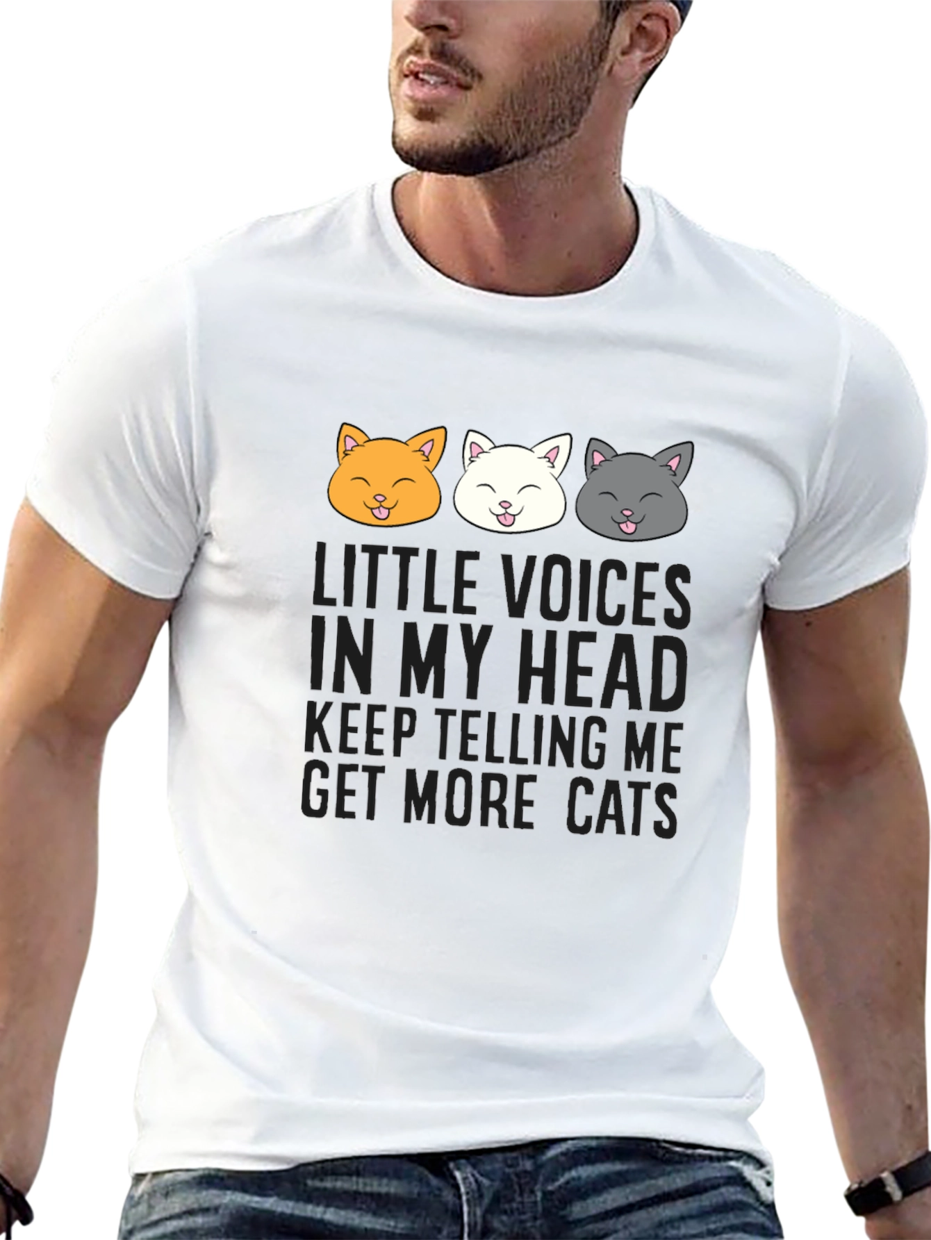 Get More Cats T-Shirt Funny Kitten Tee