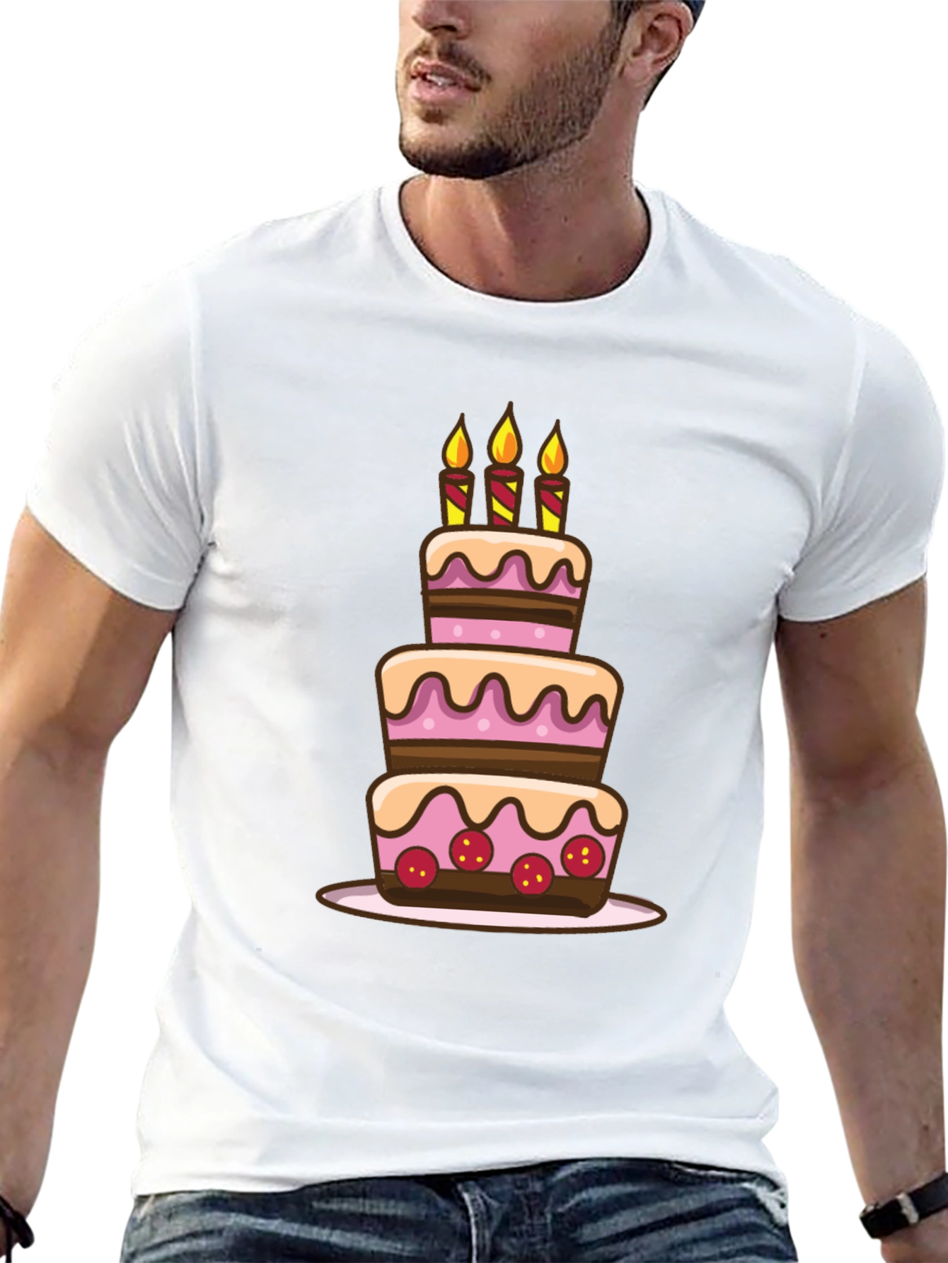 Birthday Cake Graphic Tee - Celebrate in Style