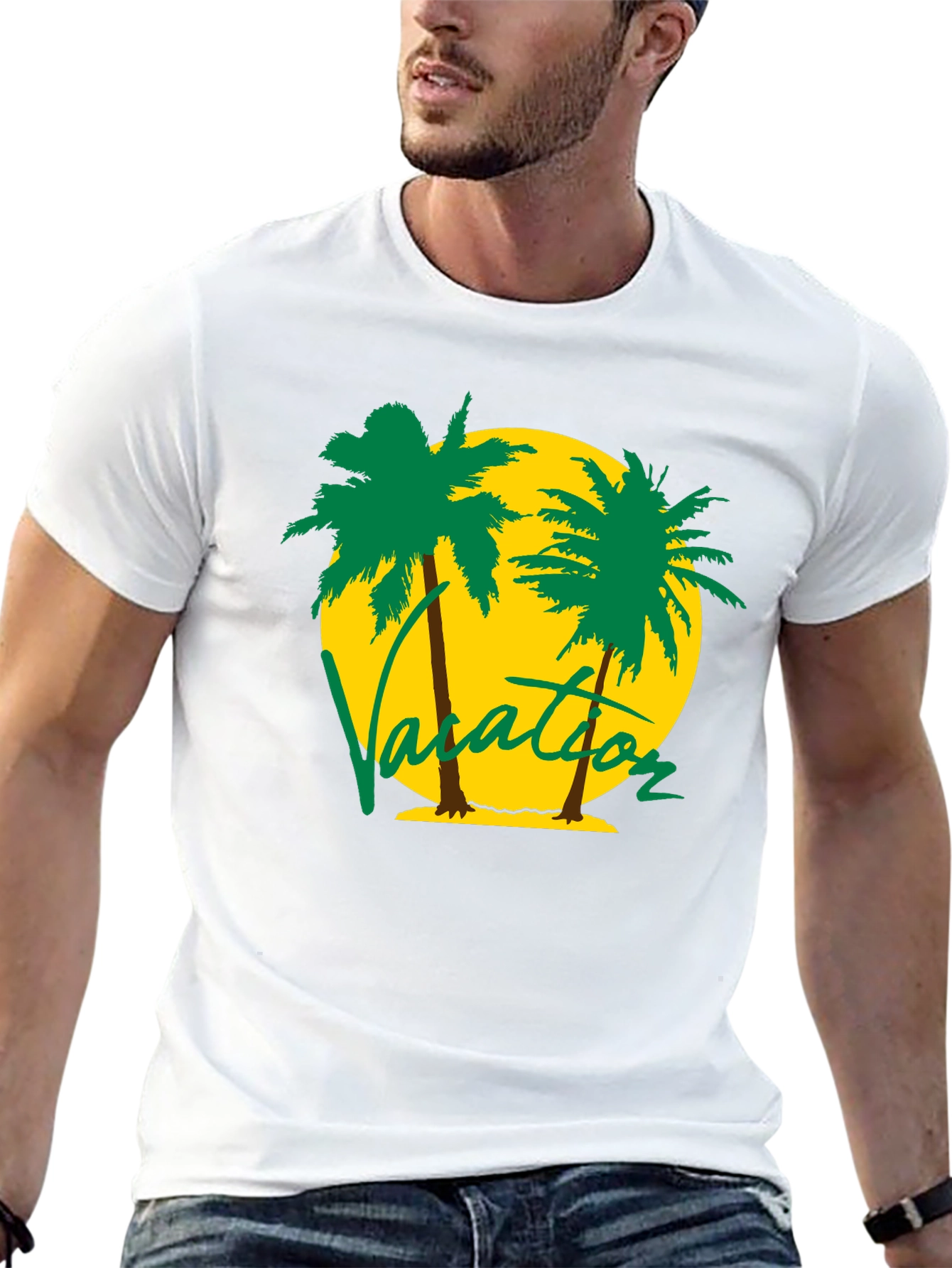 Vacation Palm Tree Graphic Tee - Summer Ready!