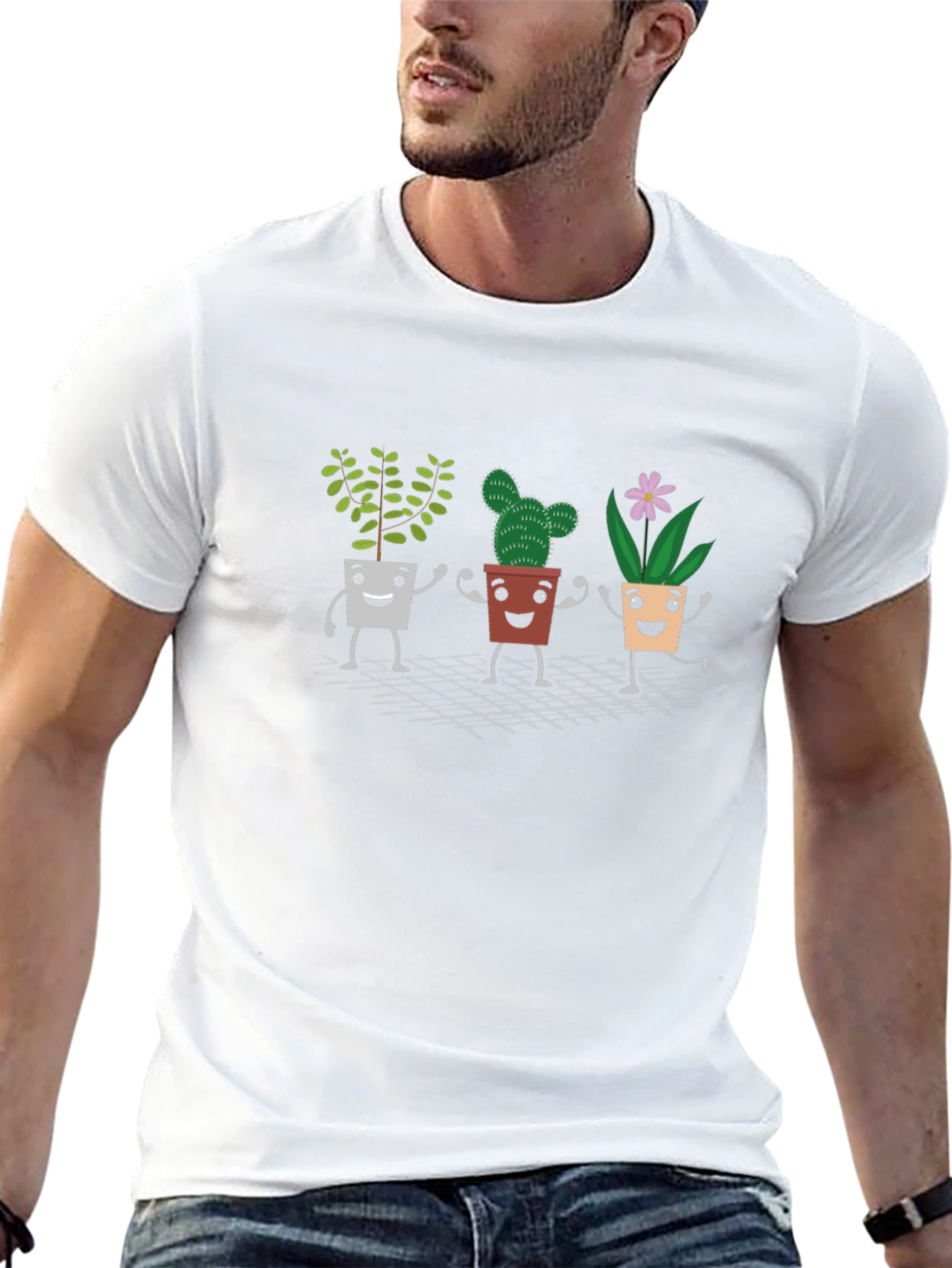 Cute Plant Pot Cartoon T-Shirt