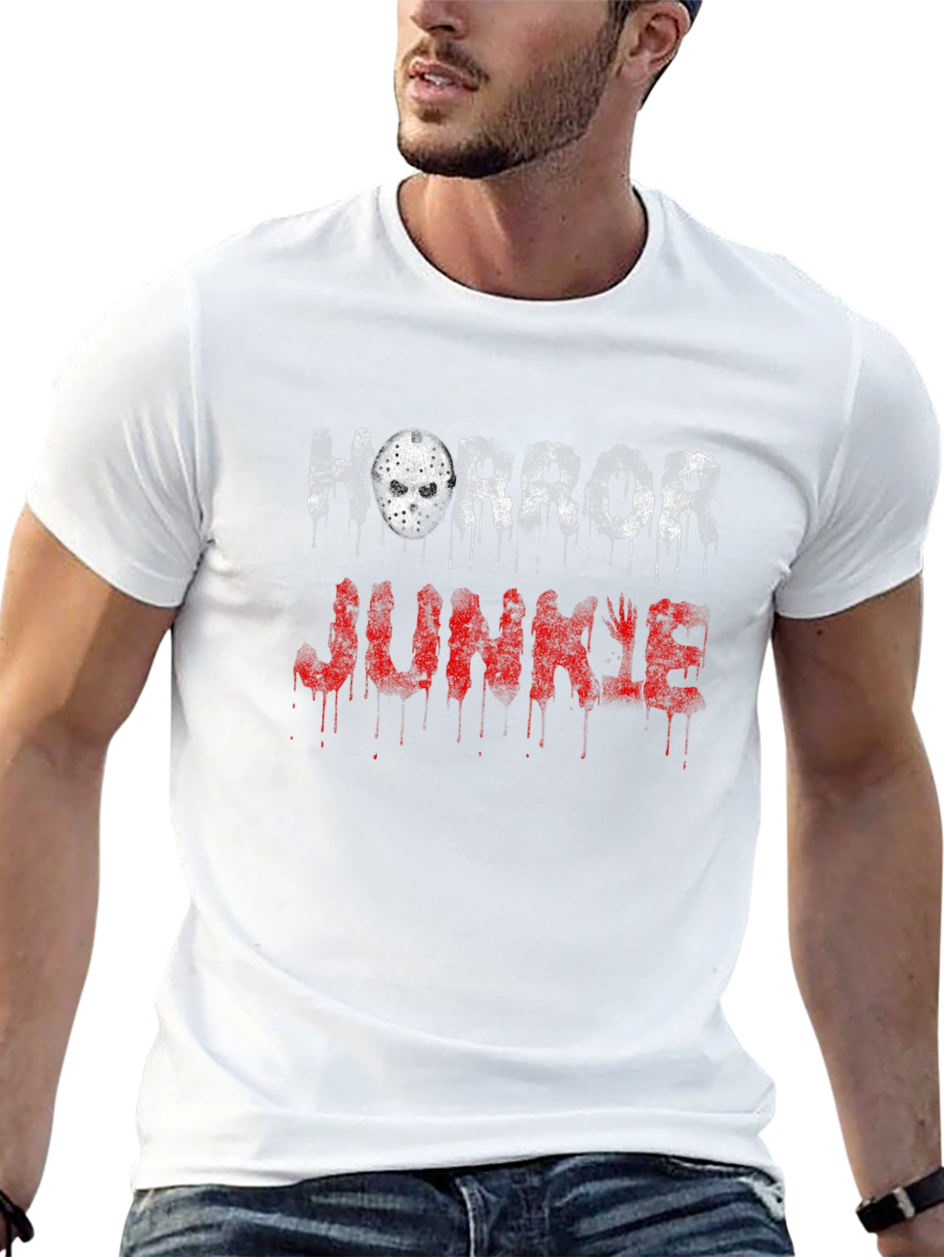 Horror Junkie Graphic Tee - Black