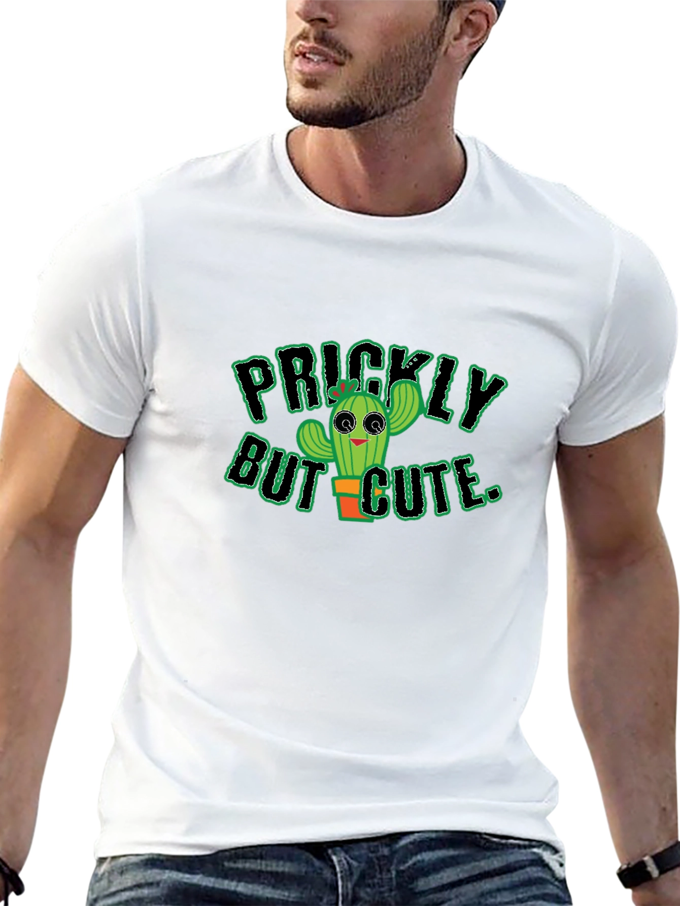 Prickly But Cute Cactus Graphic T-Shirt