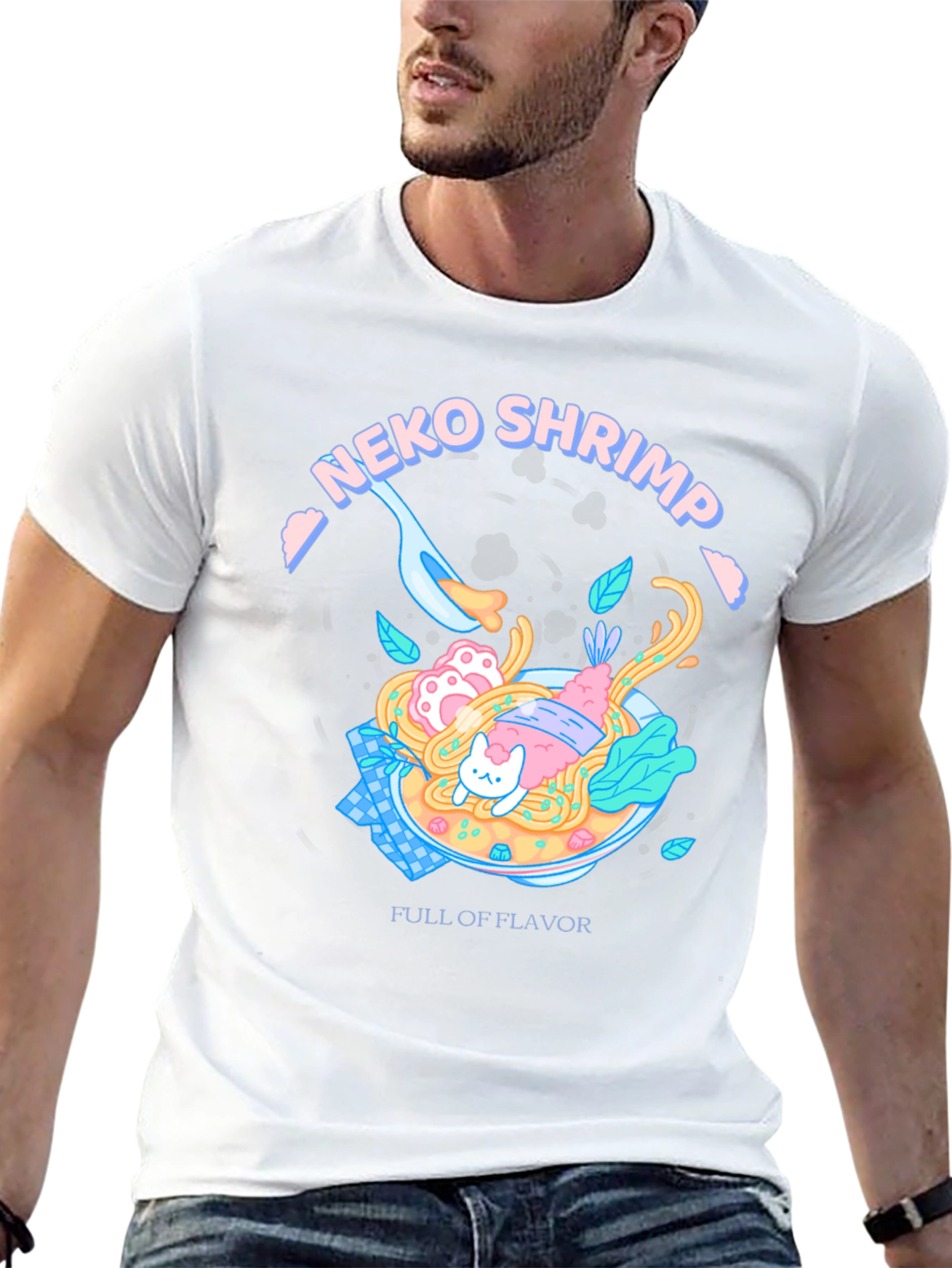 Neko Shrimp Ramen T-Shirt - Full of Flavor!