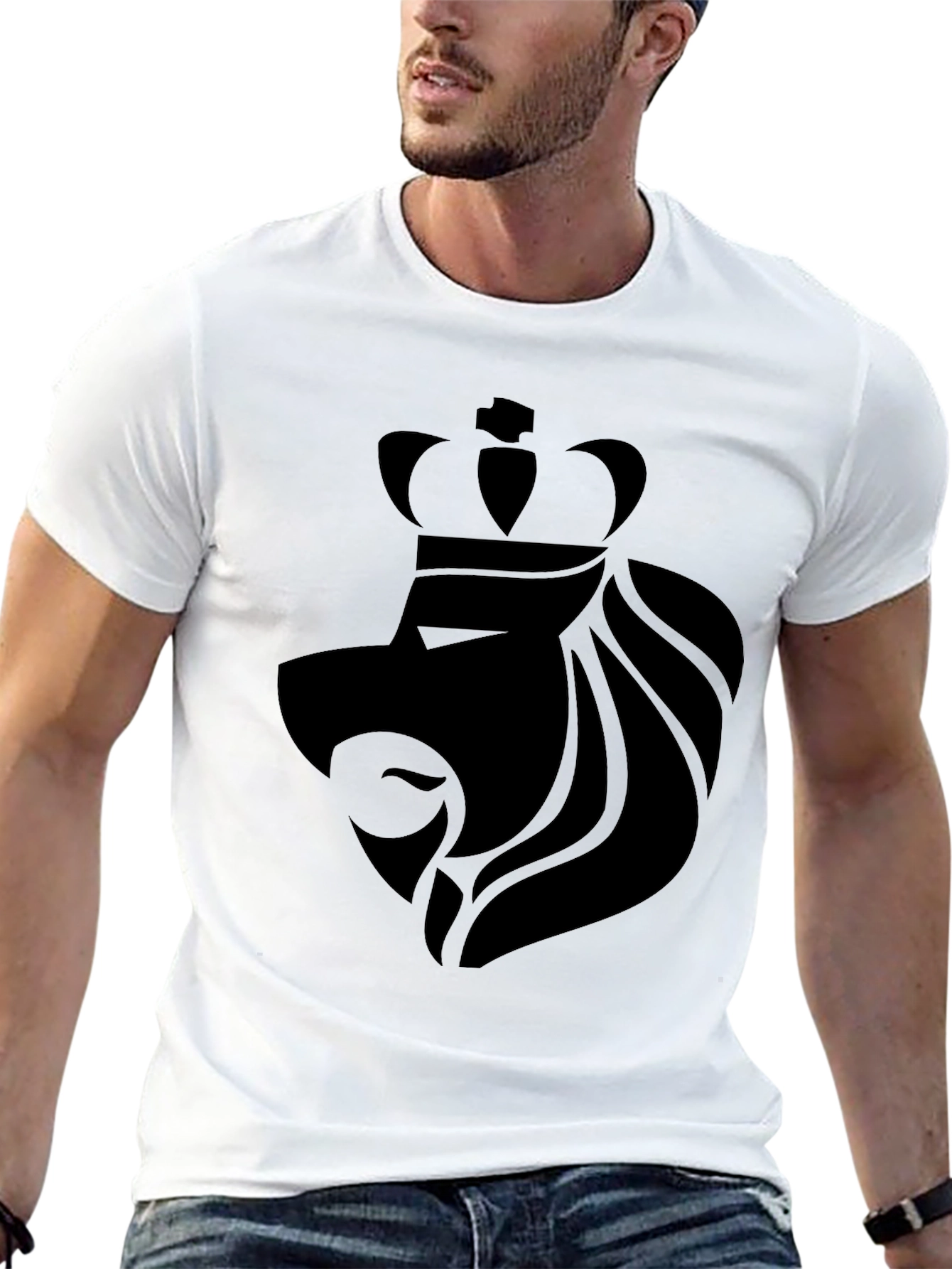 Lion Crown Graphic Tee - Black