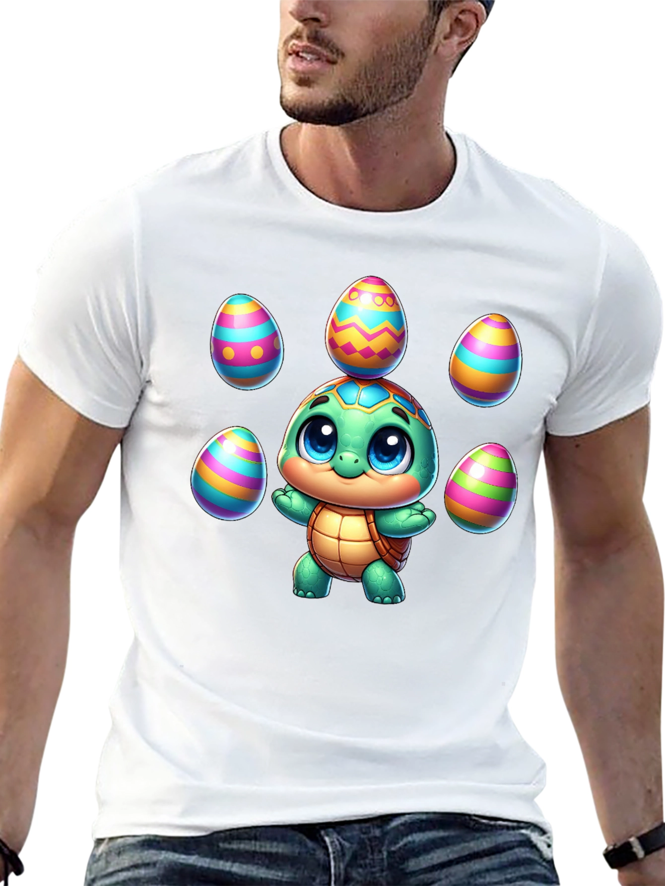 Easter Turtle T-Shirt - Cute Cartoon Animal Tee