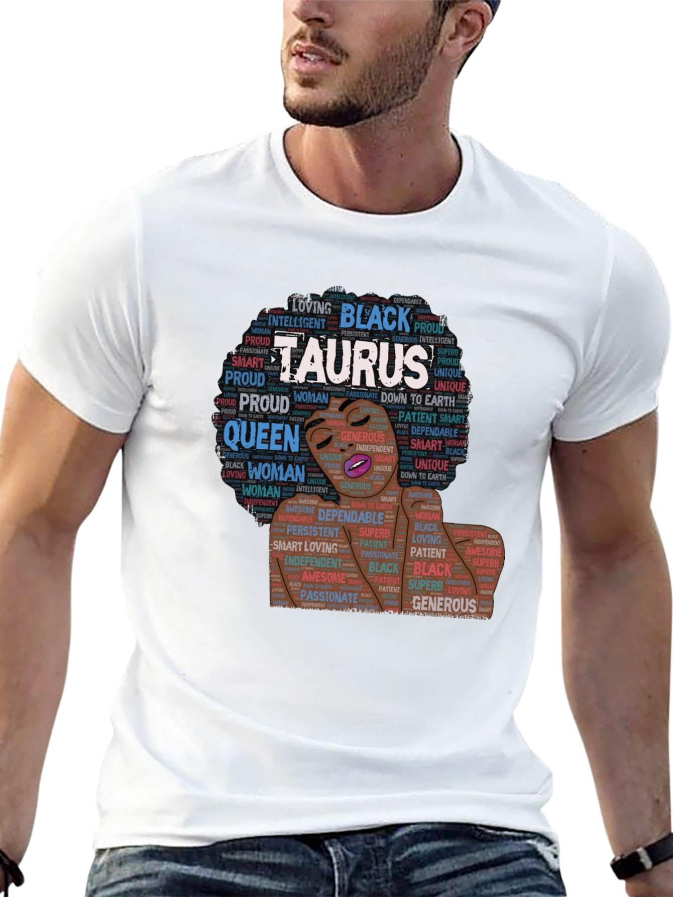 Taurus Black Woman Zodiac T-Shirt