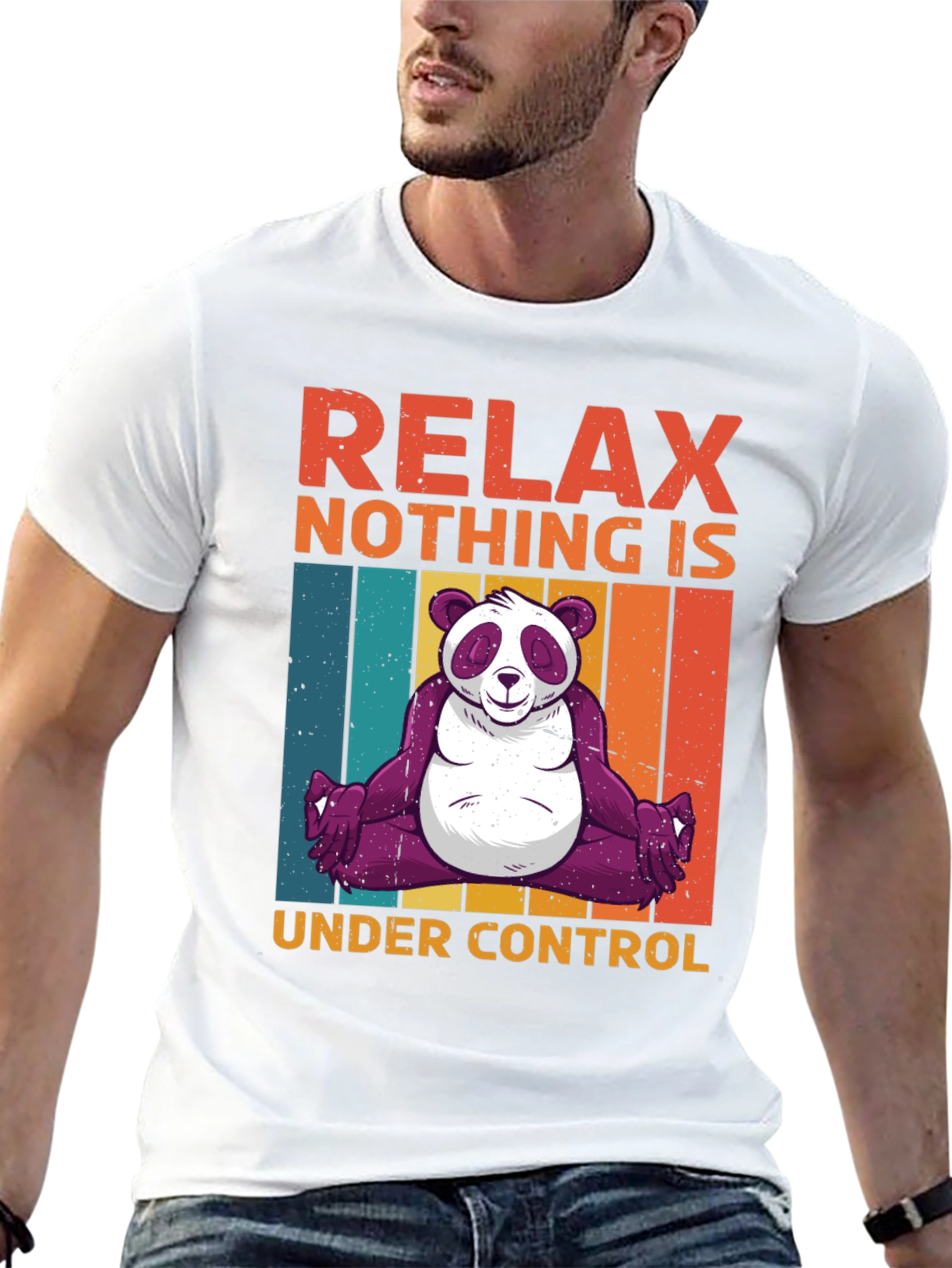 Relax Panda Graphic T-Shirt