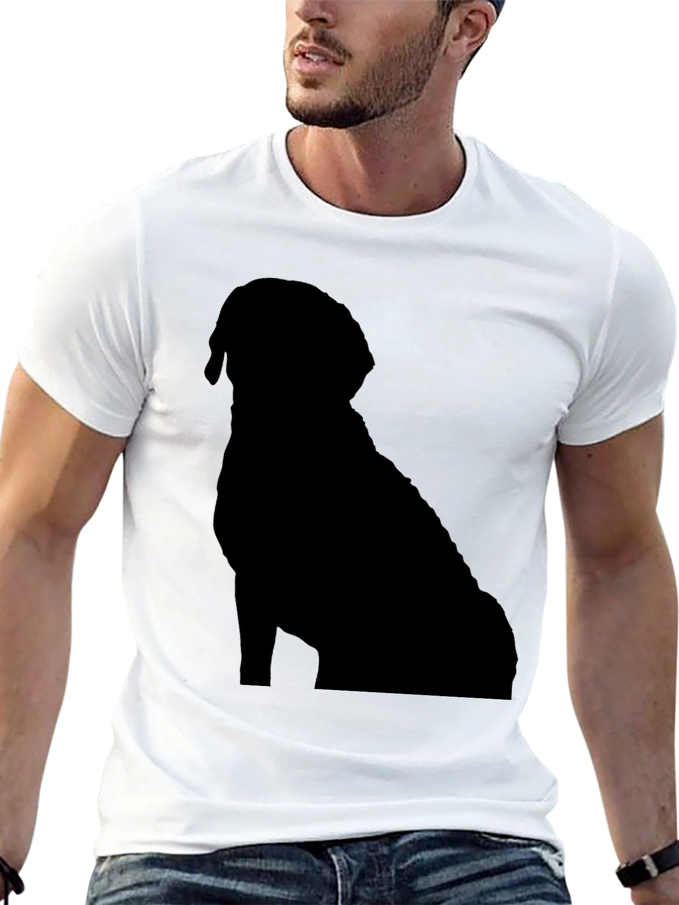 Black Dog Silhouette Graphic Tee