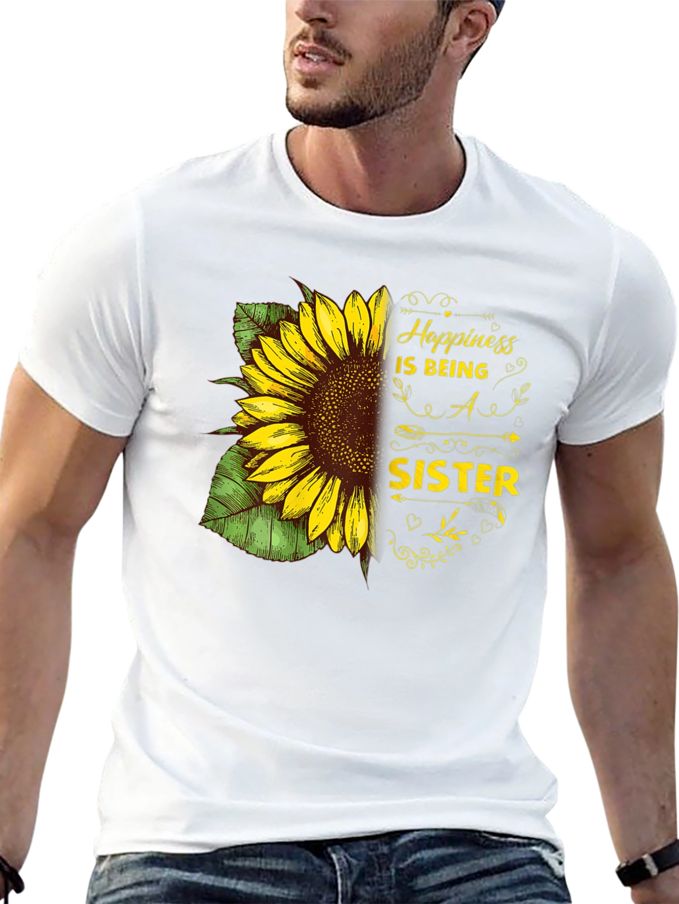 Happiness is Being a Sister Sunflower T-Shirt