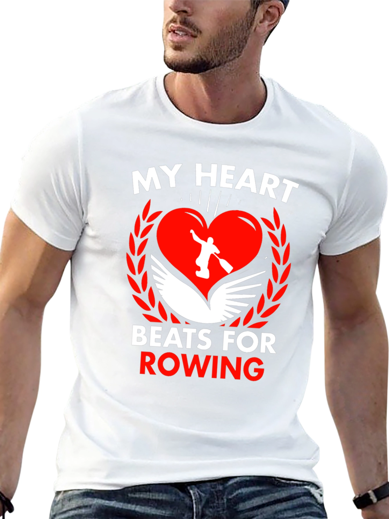 My Heart Beats For Rowing Graphic Tee