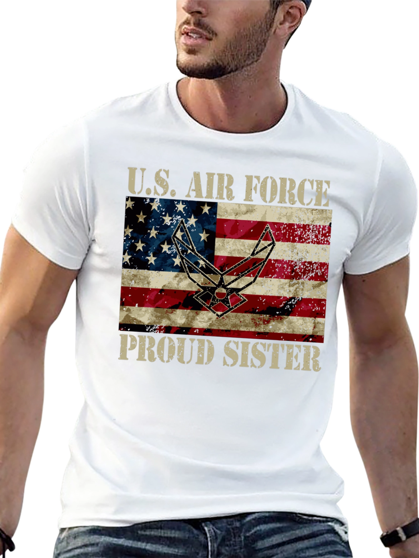 US Air Force Proud Sister Graphic Tee