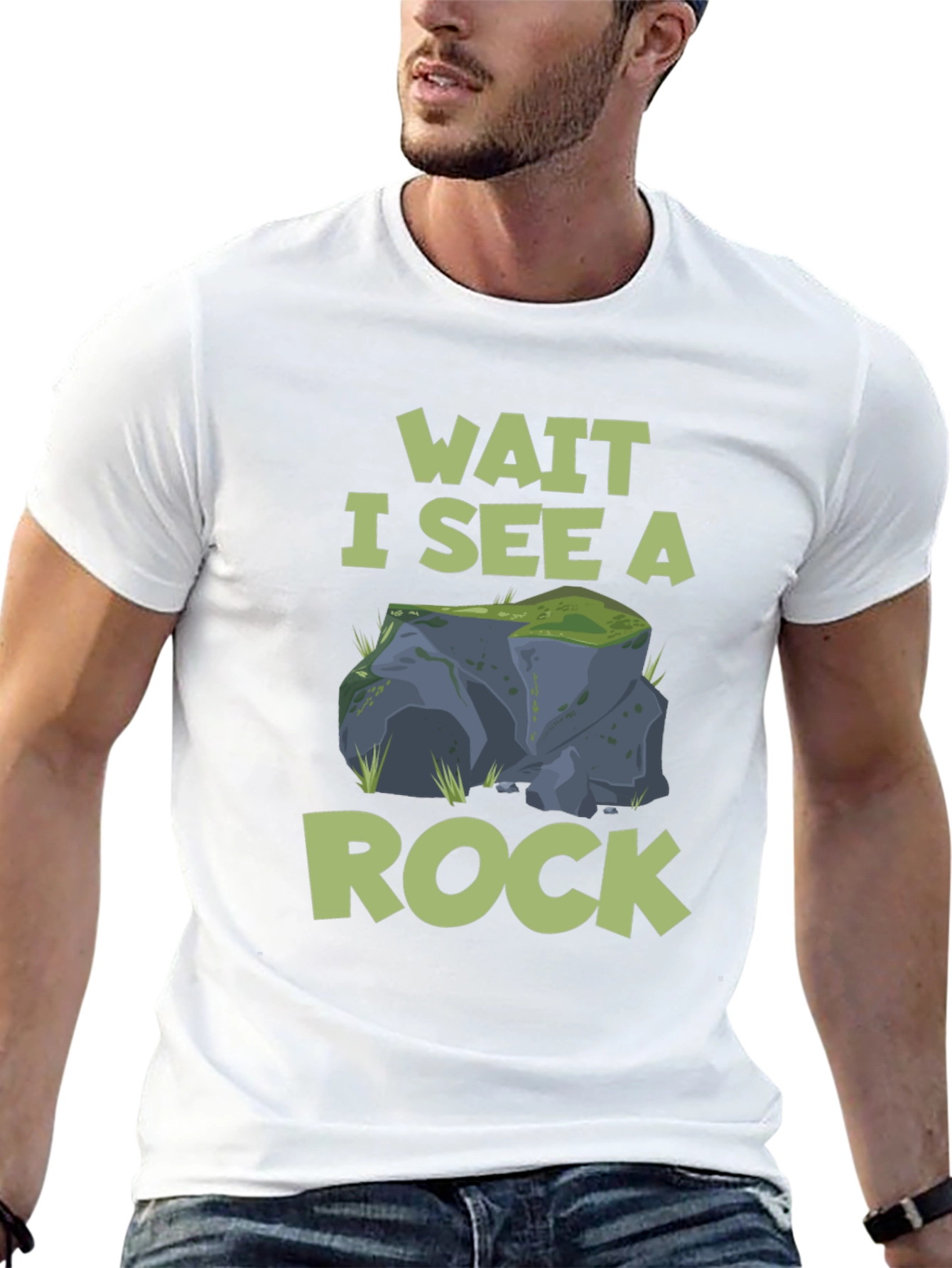 Wait I See A Rock T-Shirt Funny Geologist Tee