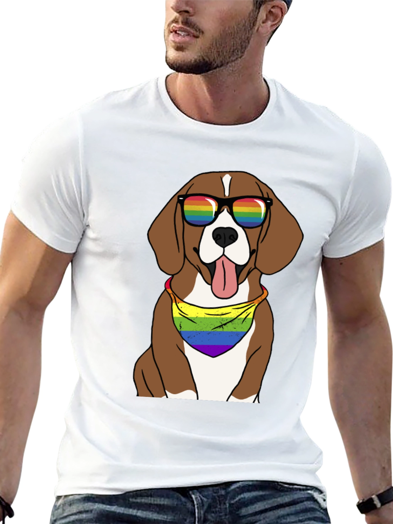 Pride Beagle T-Shirt - LGBTQ+ Dog Tee