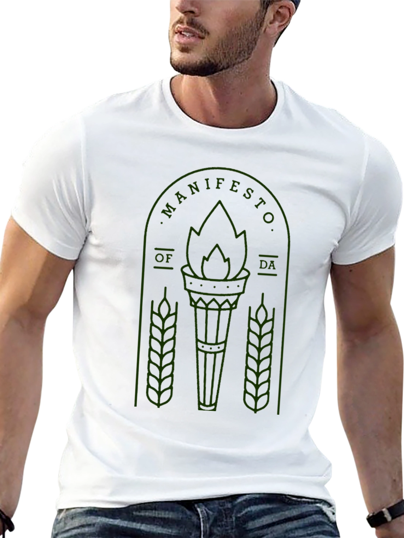 Manifesto T-Shirt - Green Graphic Print Tee