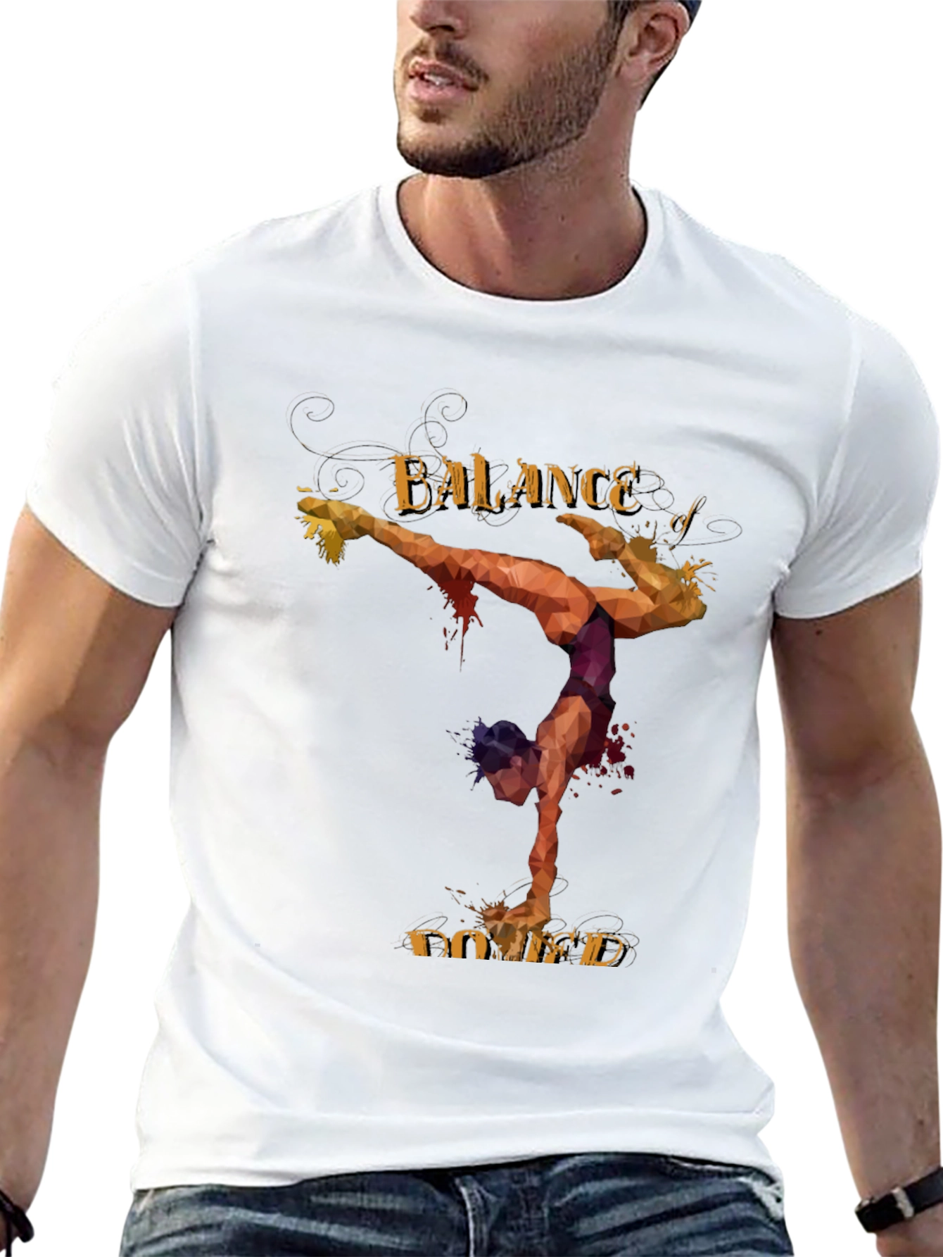 Balance Defined Graphic Tee - Black Casual Comfort