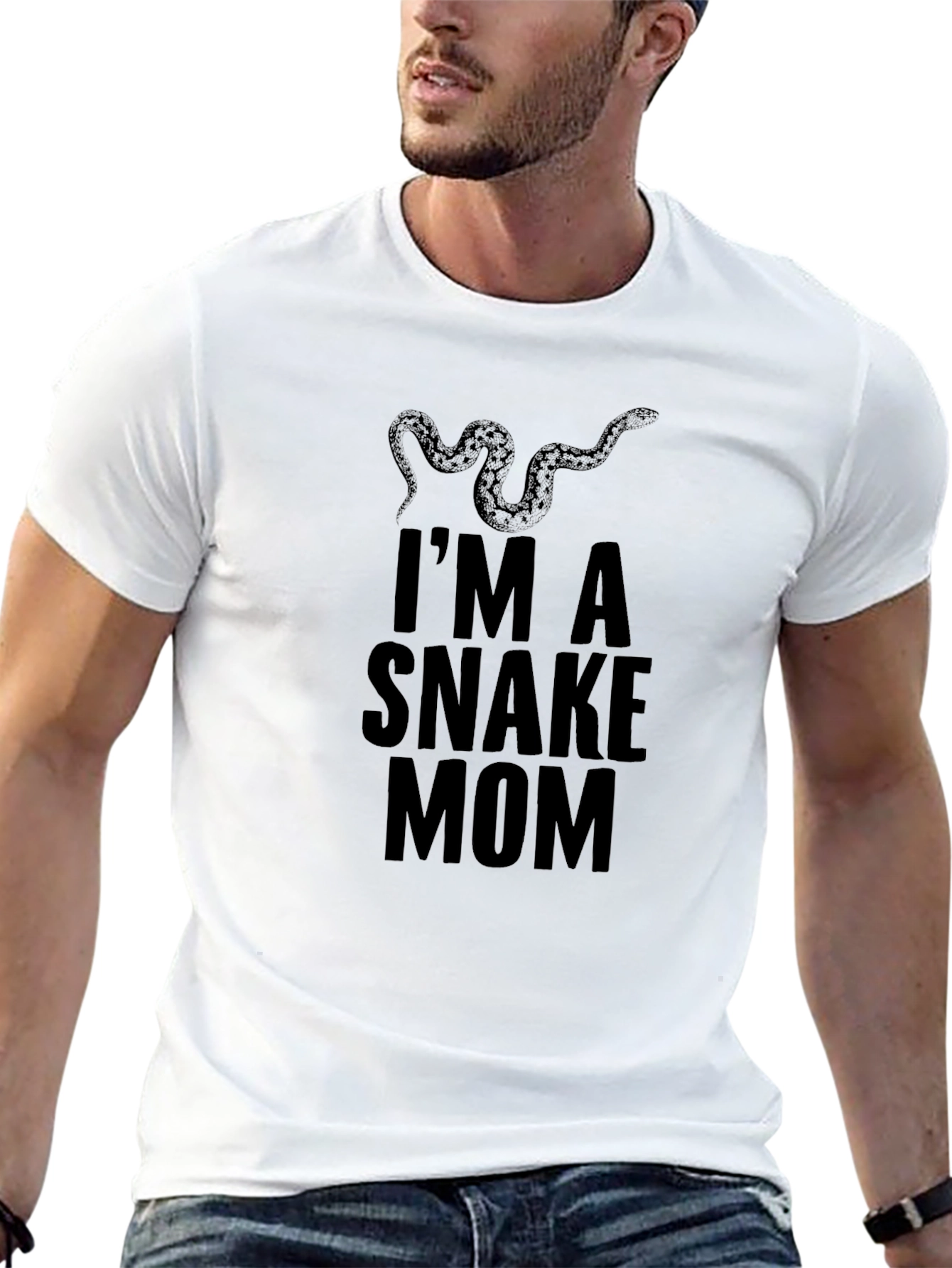 Im A Snake Mom Black T-Shirt