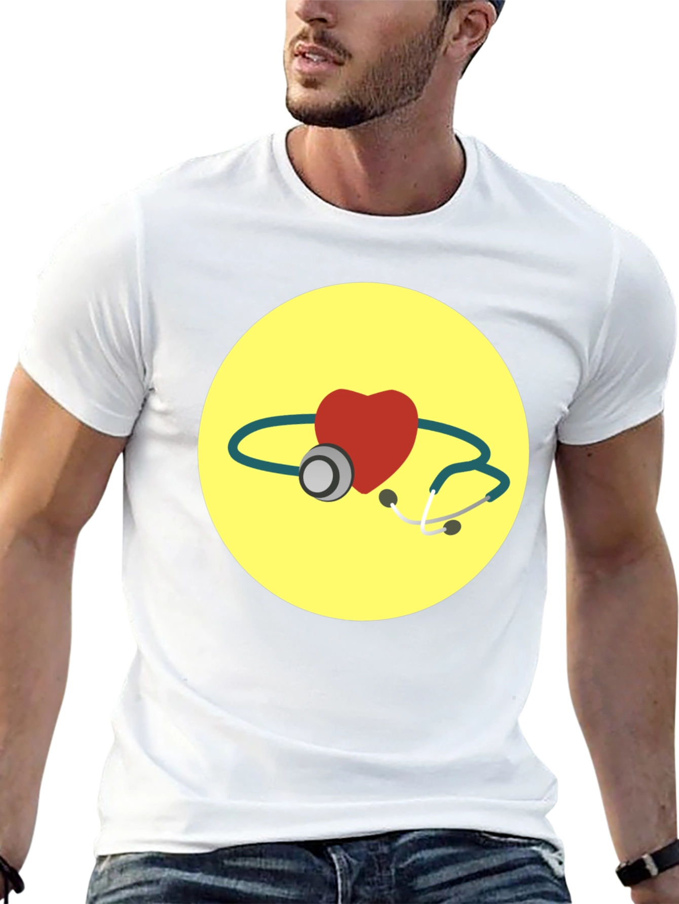 Heart & Stethoscope Graphic T-Shirt
