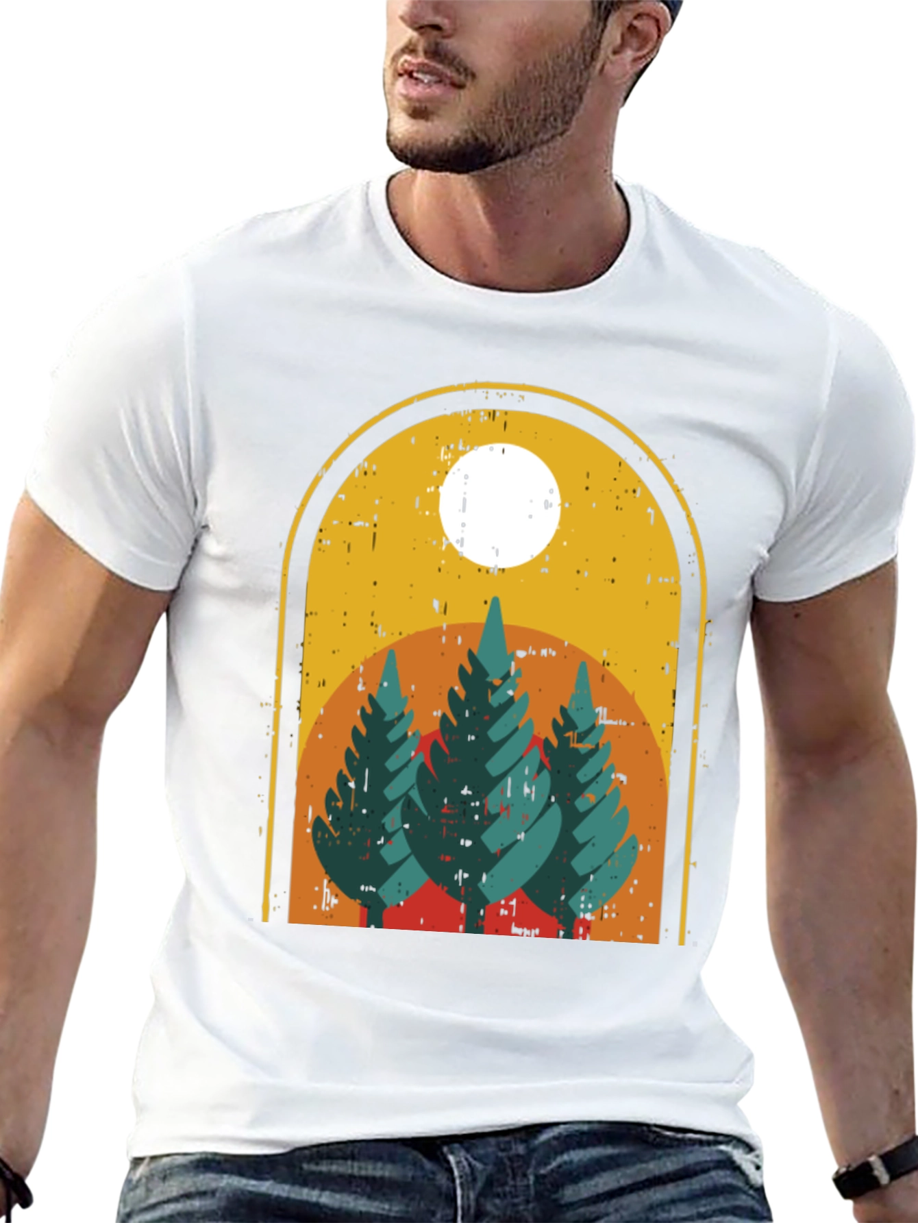 Retro Nature T-Shirt - Mountain Graphic Tee