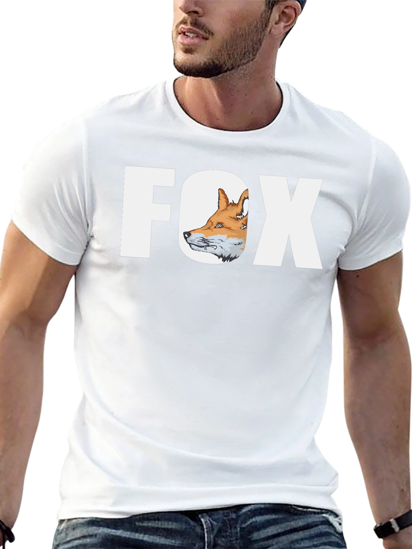 Cool Fox Graphic Black T-Shirt
