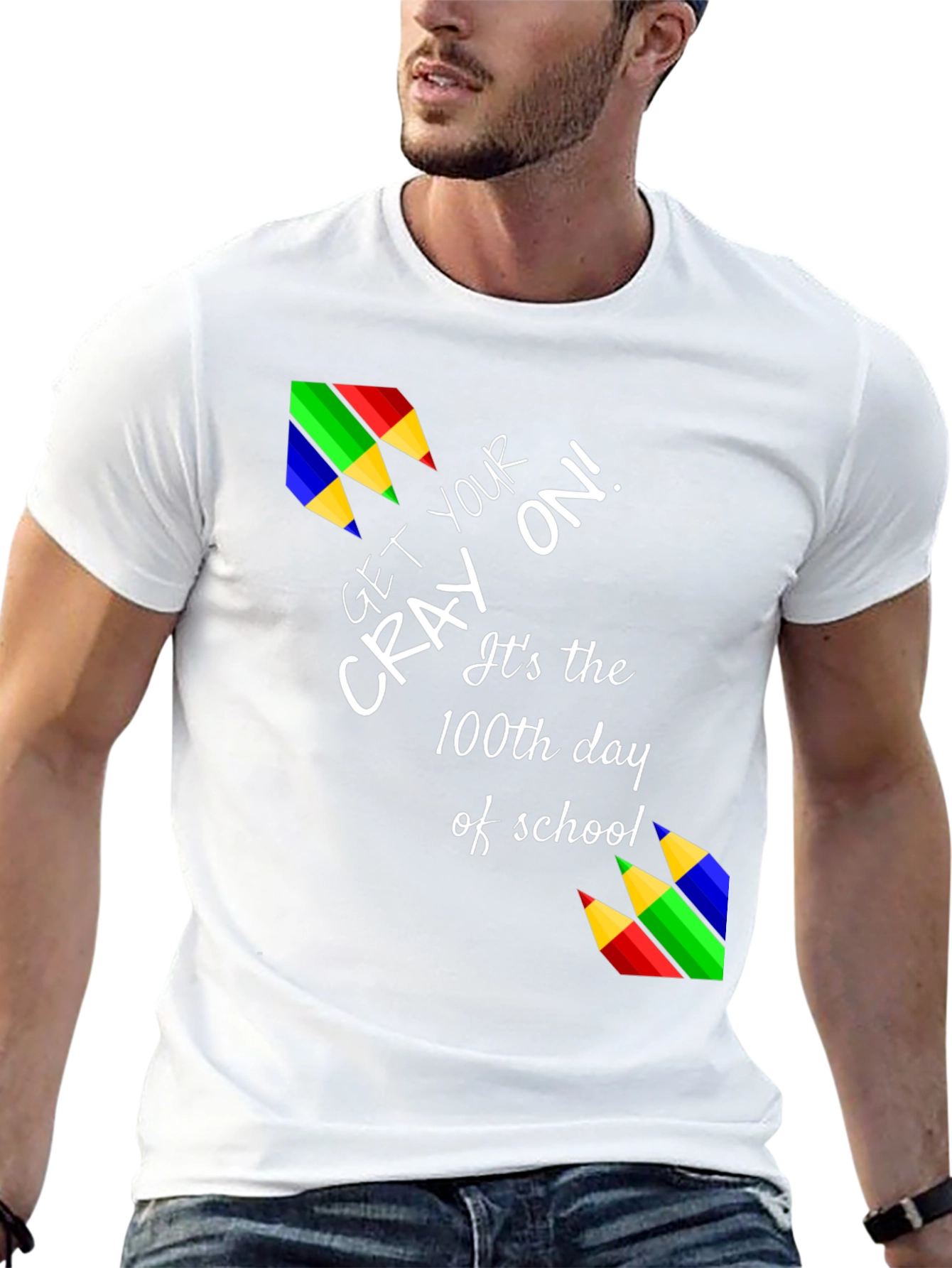 100th Day of School Crayon T-Shirt