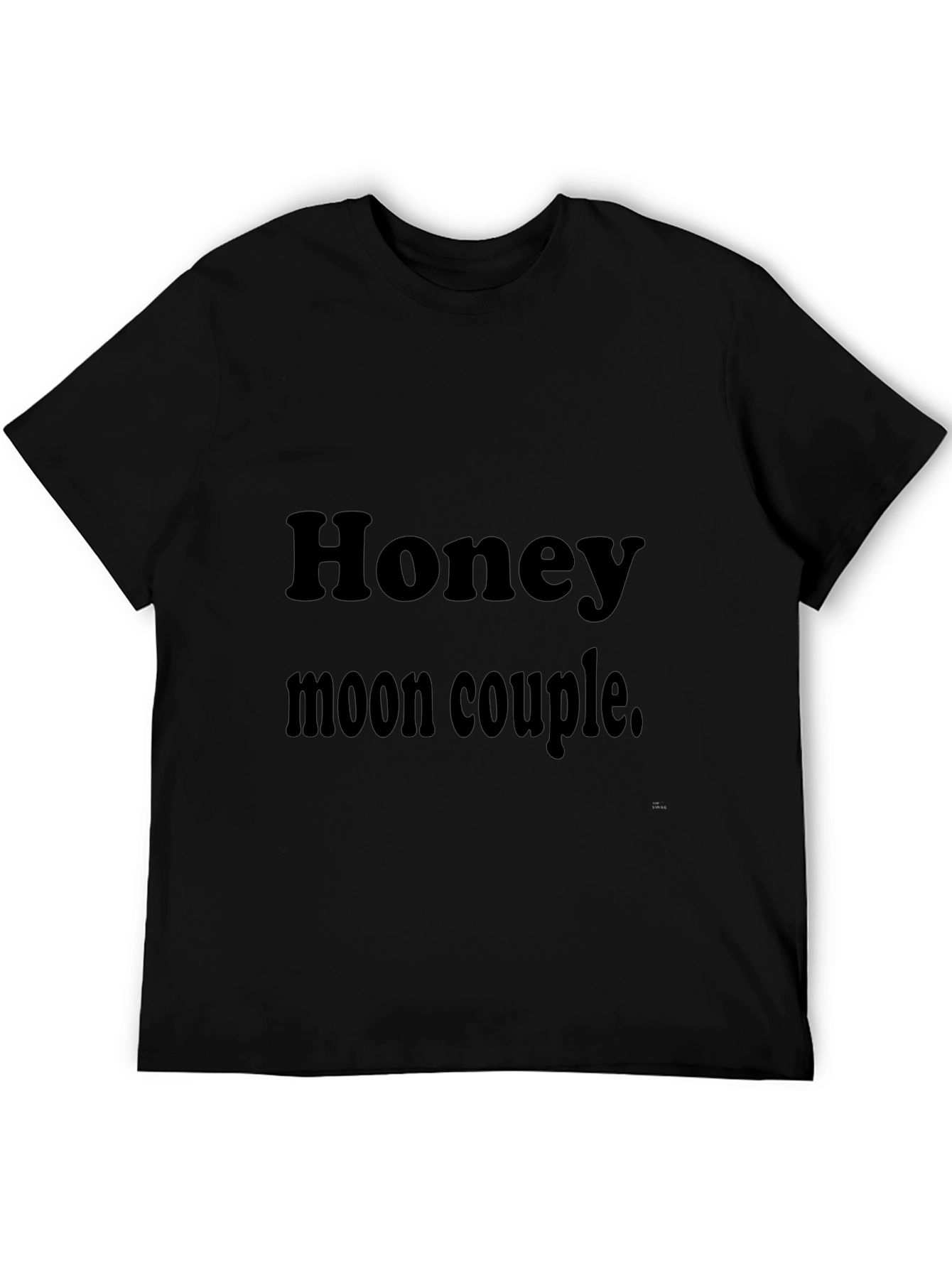 Honeymoon Couple Black T-Shirt